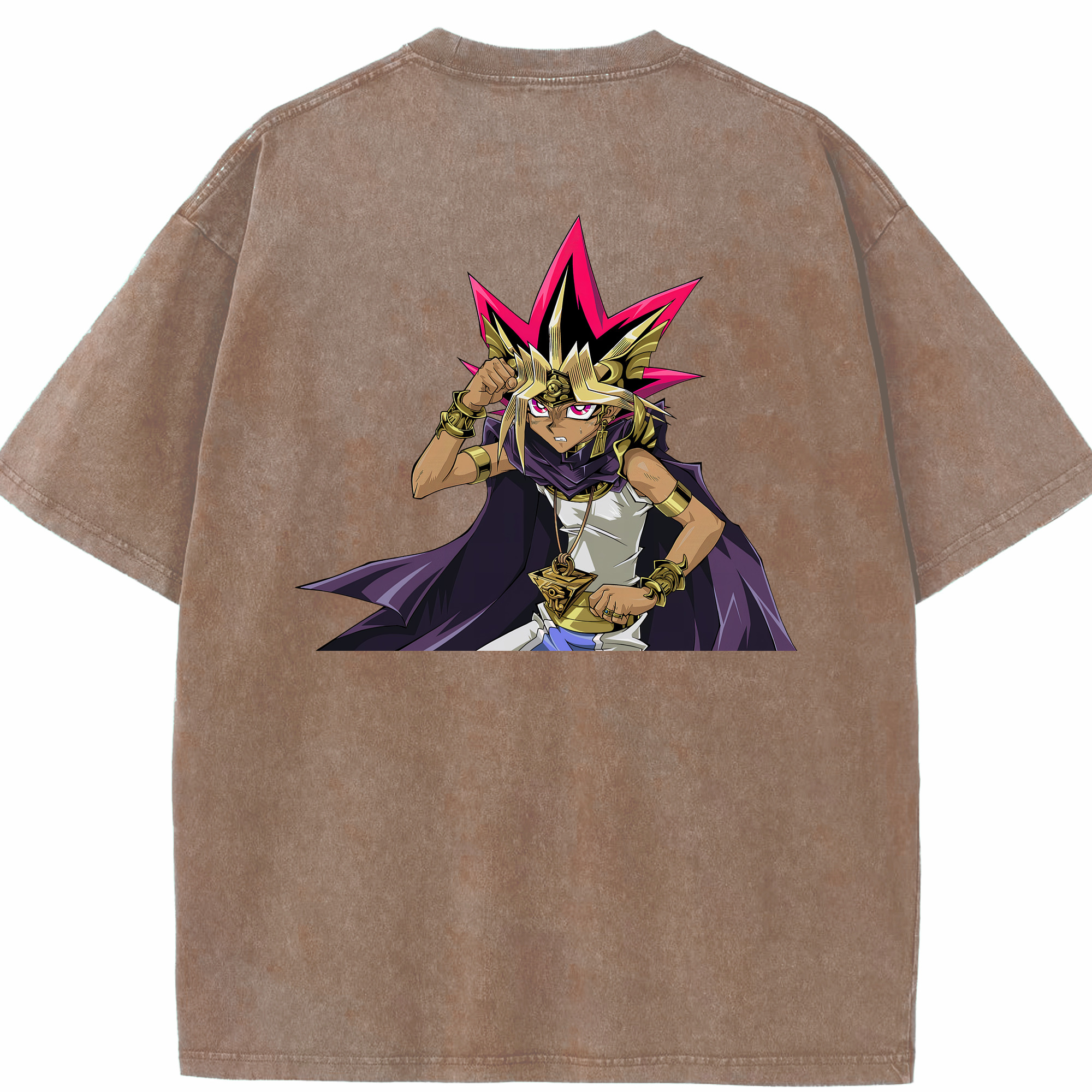 （画像用） 遊☆戯☆王 Yu-Gi-Oh! 綿100% ヴィンテージ風 半袖Tシャツ（背面プリント）