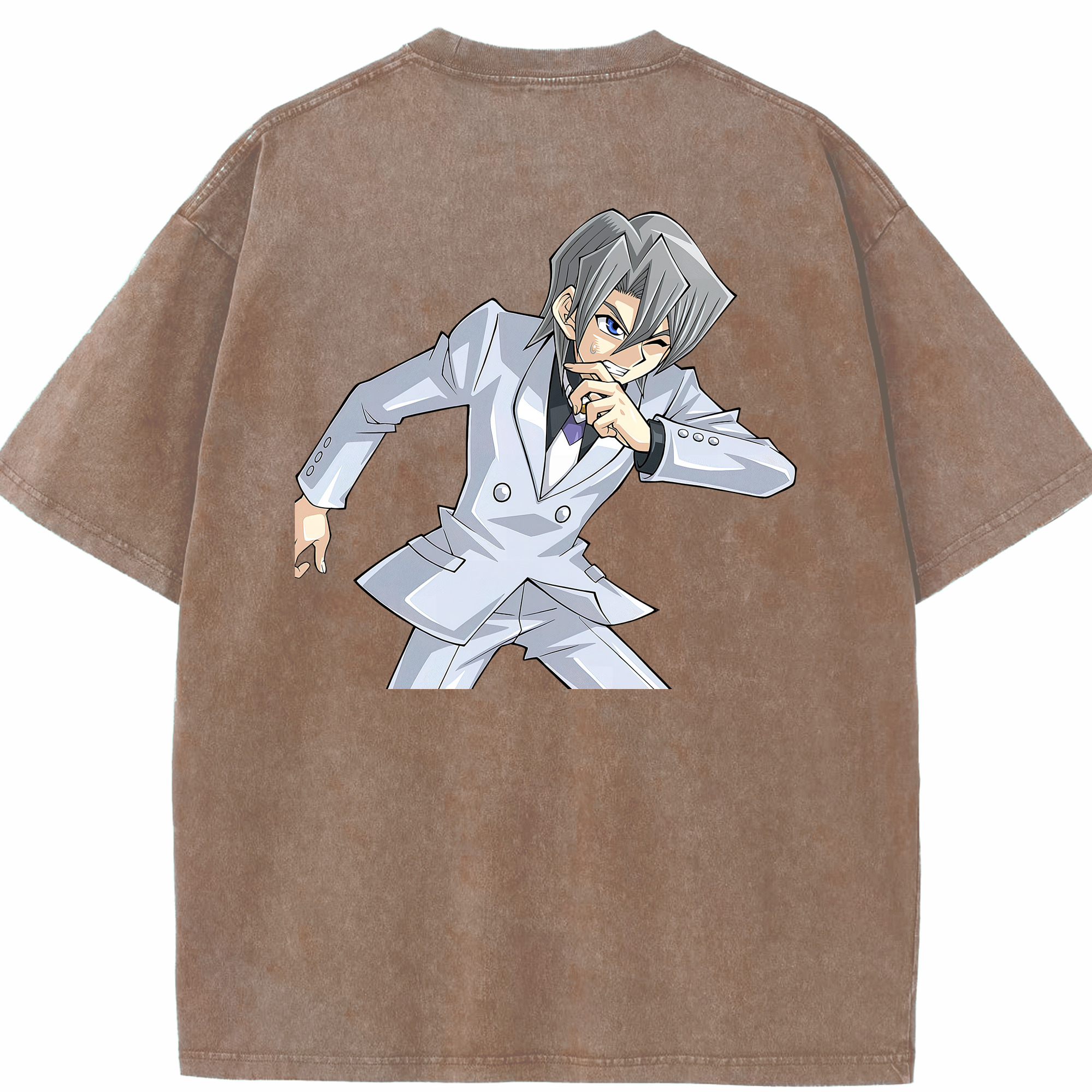 （画像用） 遊☆戯☆王 Yu-Gi-Oh! 綿100% ヴィンテージ風 半袖Tシャツ（背面プリント）