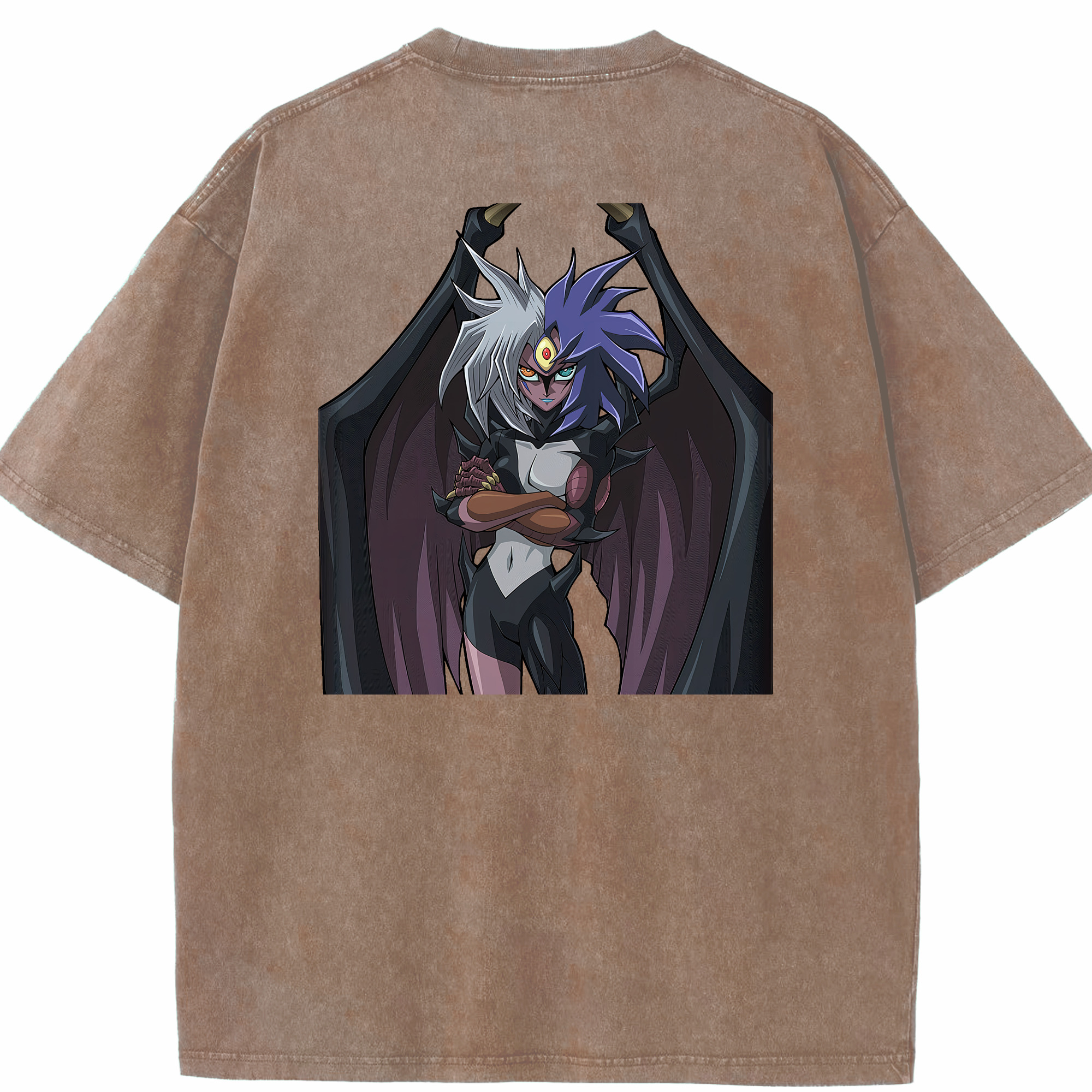 （画像用） 遊☆戯☆王 Yu-Gi-Oh! 綿100% ヴィンテージ風 半袖Tシャツ（背面プリント）