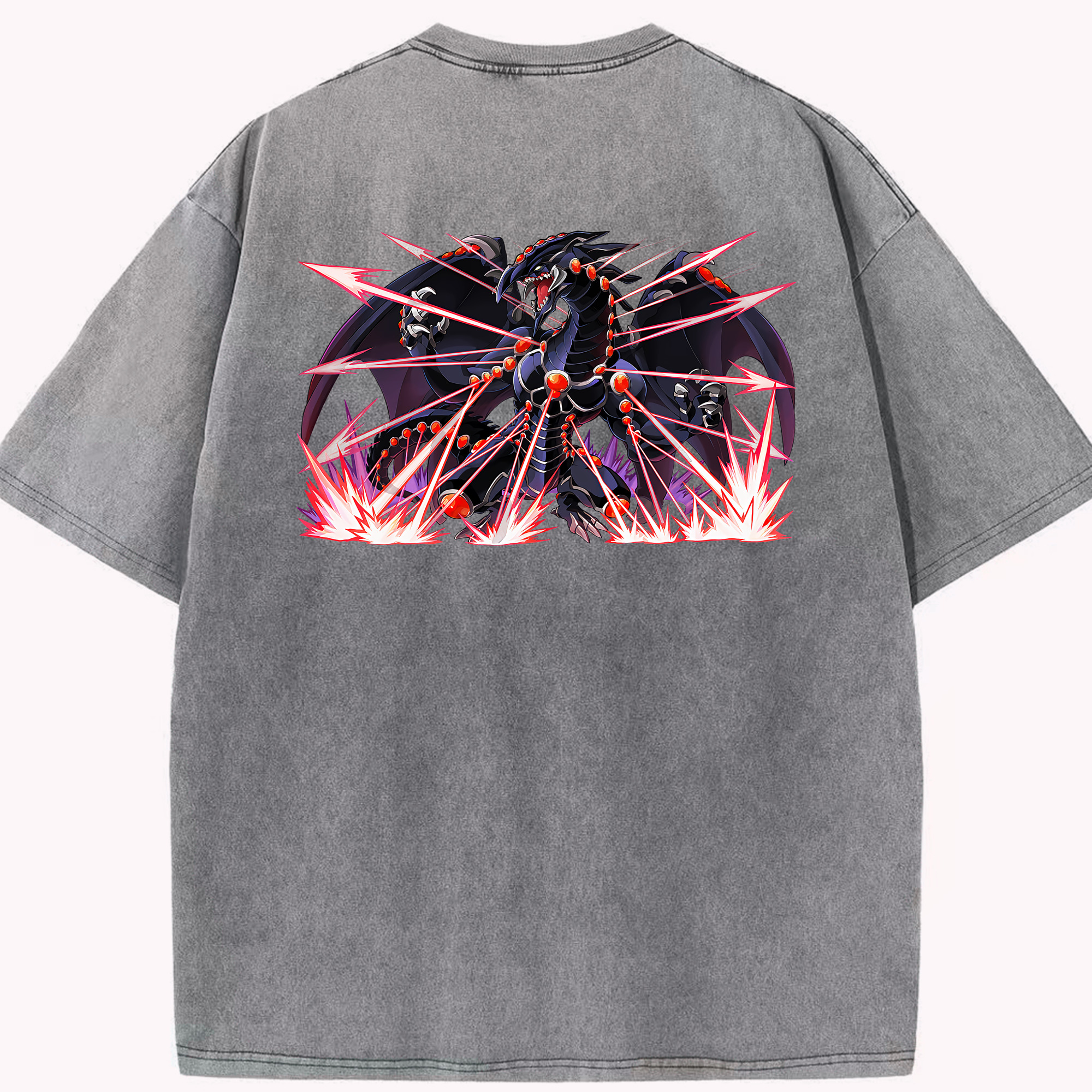 （画像用） 遊☆戯☆王 Yu-Gi-Oh! 綿100% ヴィンテージ風 半袖Tシャツ（背面プリント）
