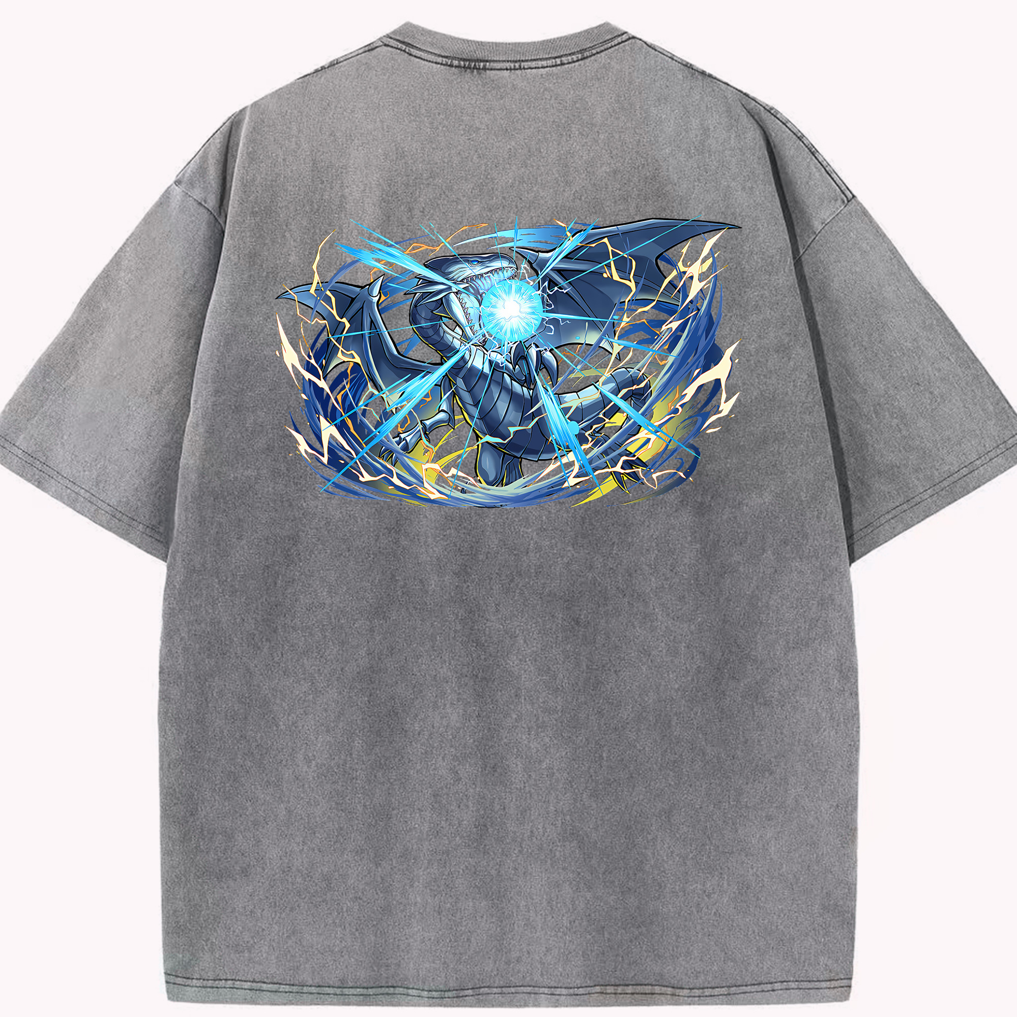 （画像用） 遊☆戯☆王 Yu-Gi-Oh! 綿100% ヴィンテージ風 半袖Tシャツ（背面プリント）