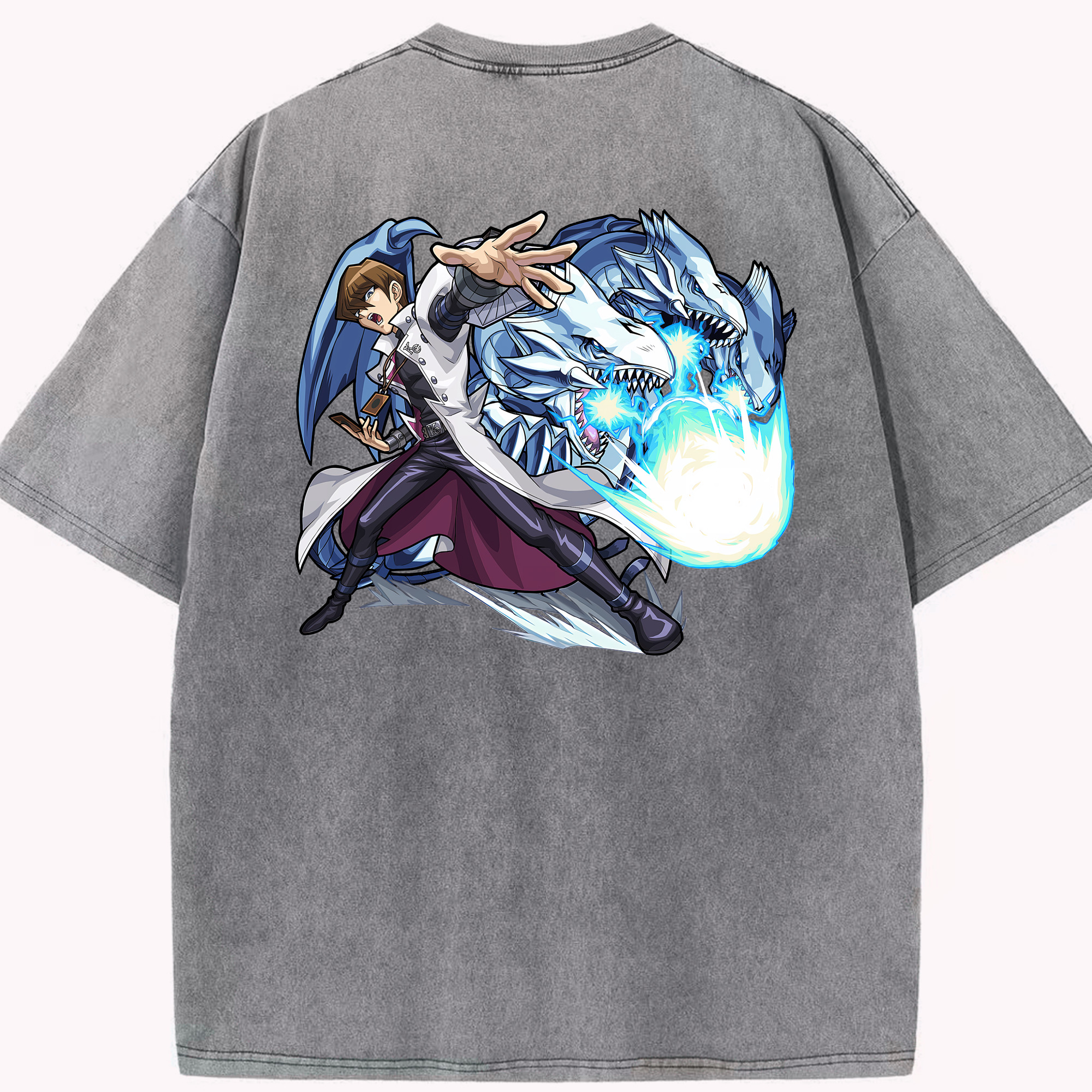 （画像用） 遊☆戯☆王 Yu-Gi-Oh! 綿100% ヴィンテージ風 半袖Tシャツ（背面プリント）