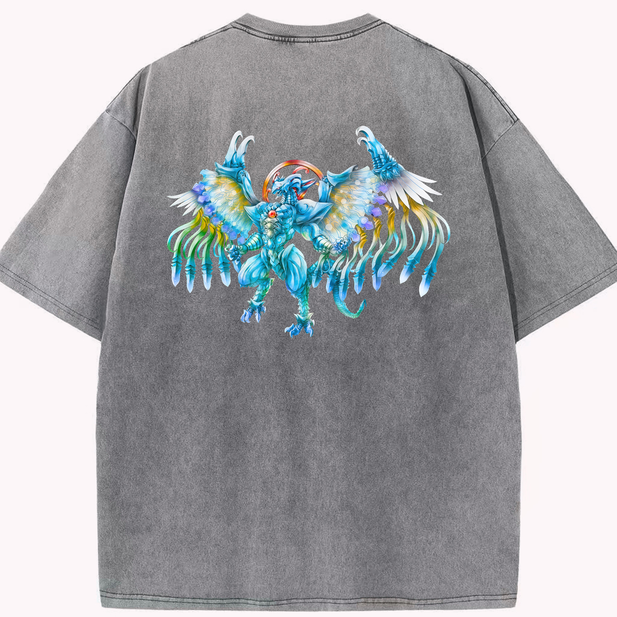 （画像用） 遊☆戯☆王 Yu-Gi-Oh! 綿100% ヴィンテージ風 半袖Tシャツ（背面プリント）