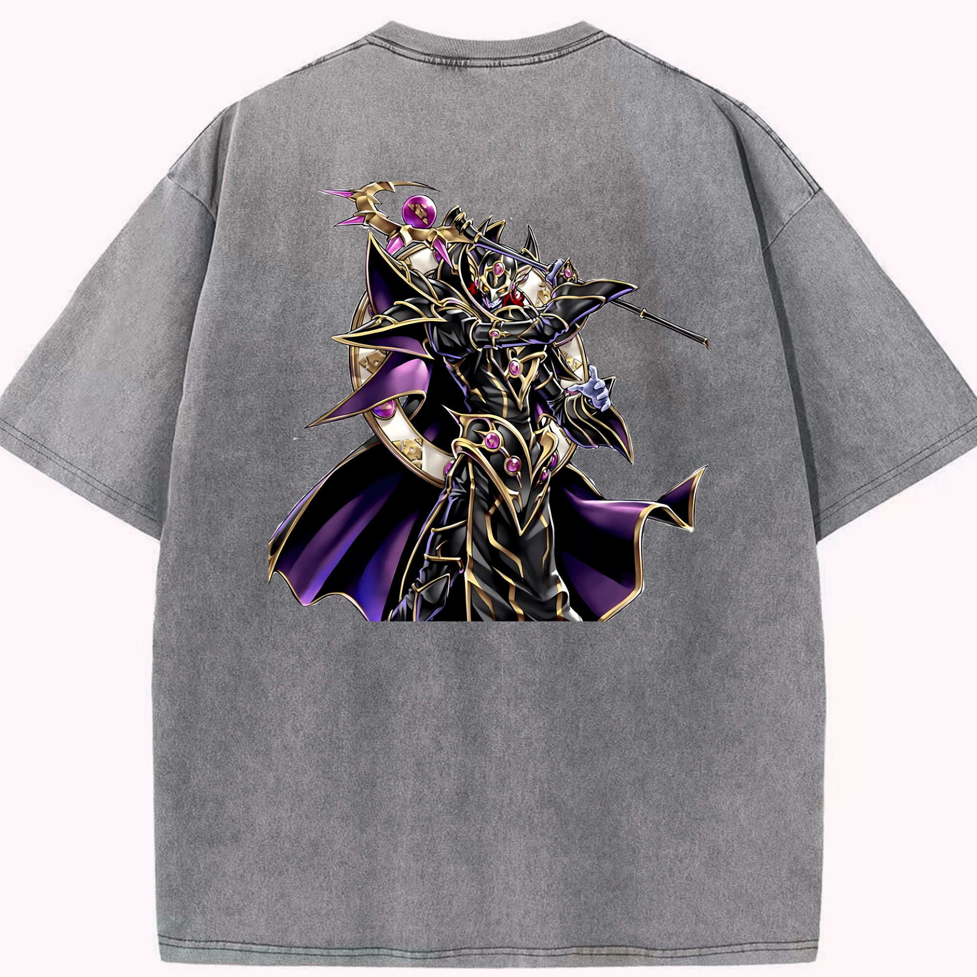 （画像用） 遊☆戯☆王 Yu-Gi-Oh! 綿100% ヴィンテージ風 半袖Tシャツ（背面プリント）