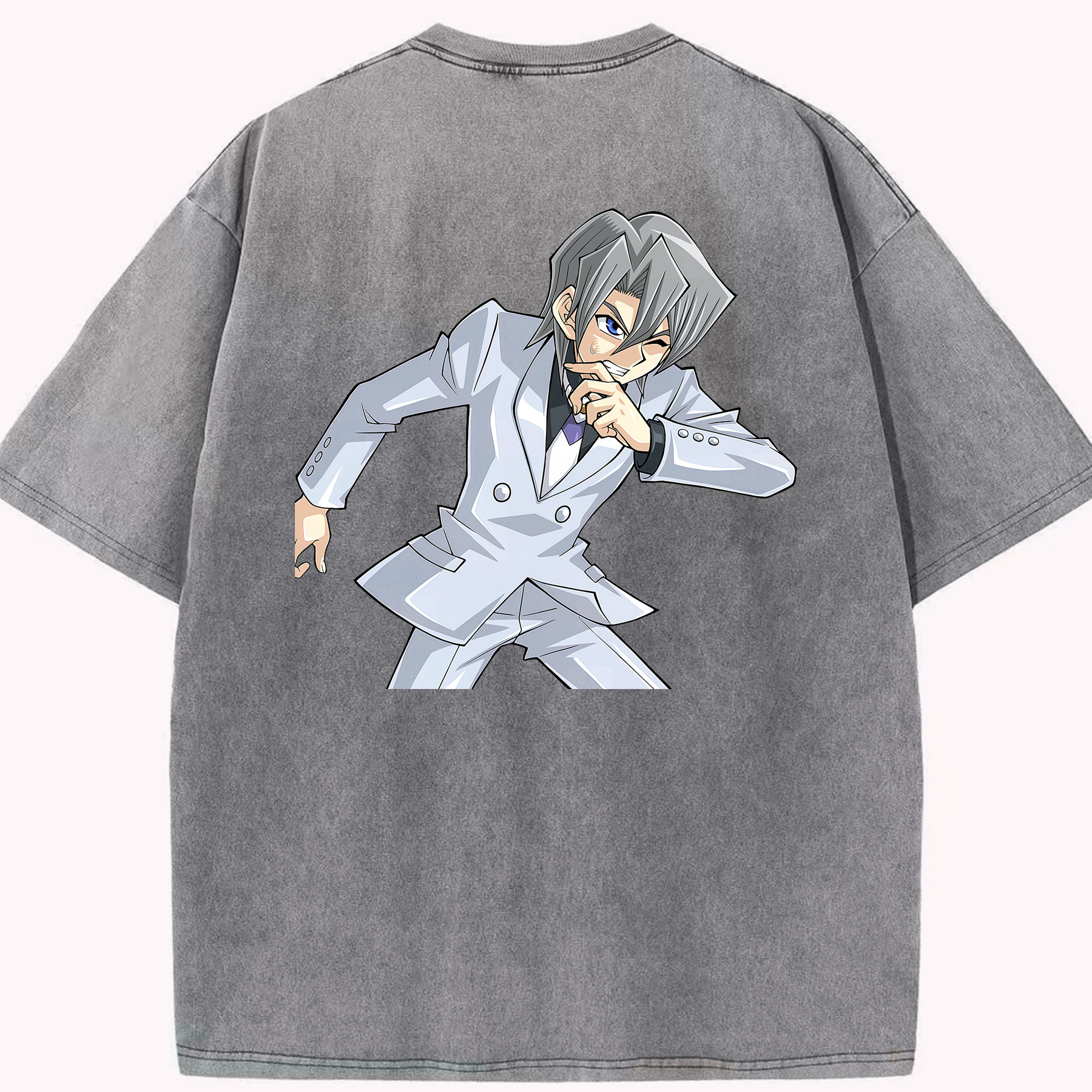 （画像用） 遊☆戯☆王 Yu-Gi-Oh! 綿100% ヴィンテージ風 半袖Tシャツ（背面プリント）