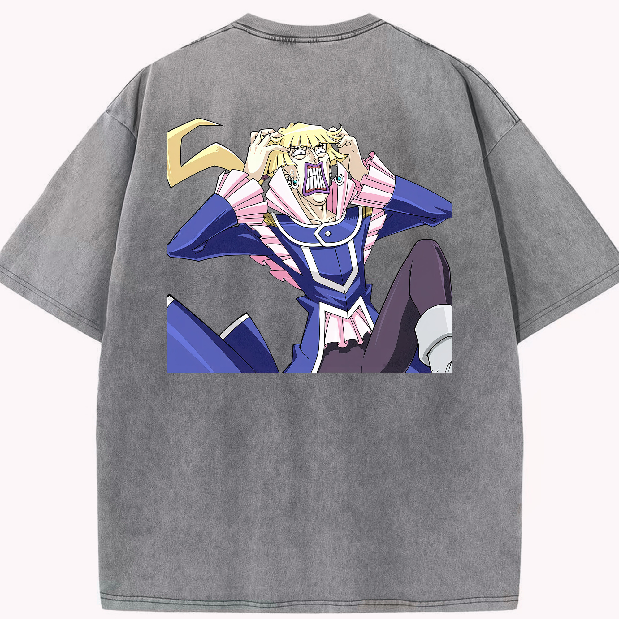 （画像用） 遊☆戯☆王 Yu-Gi-Oh! 綿100% ヴィンテージ風 半袖Tシャツ（背面プリント）