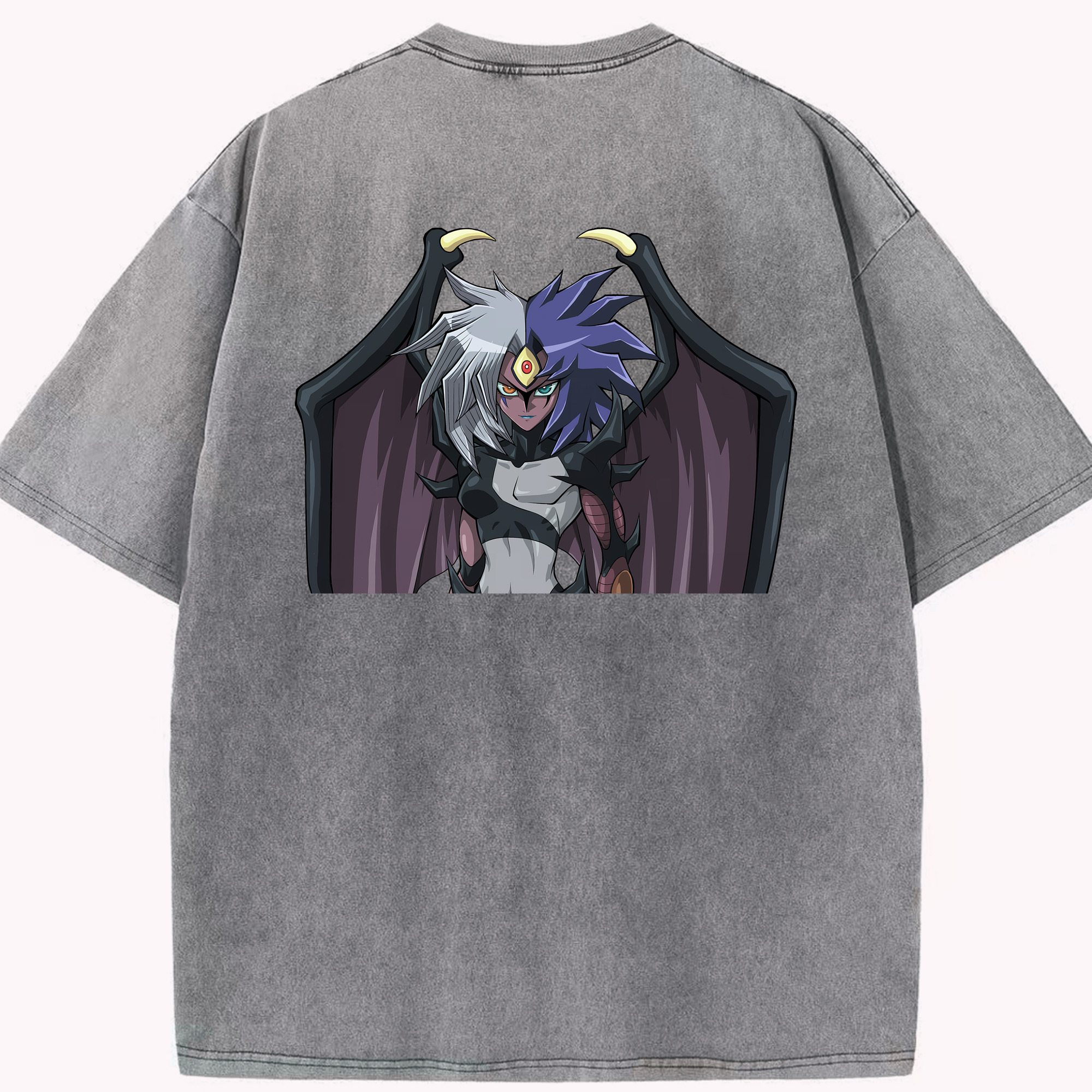 （画像用） 遊☆戯☆王 Yu-Gi-Oh! 綿100% ヴィンテージ風 半袖Tシャツ（背面プリント）