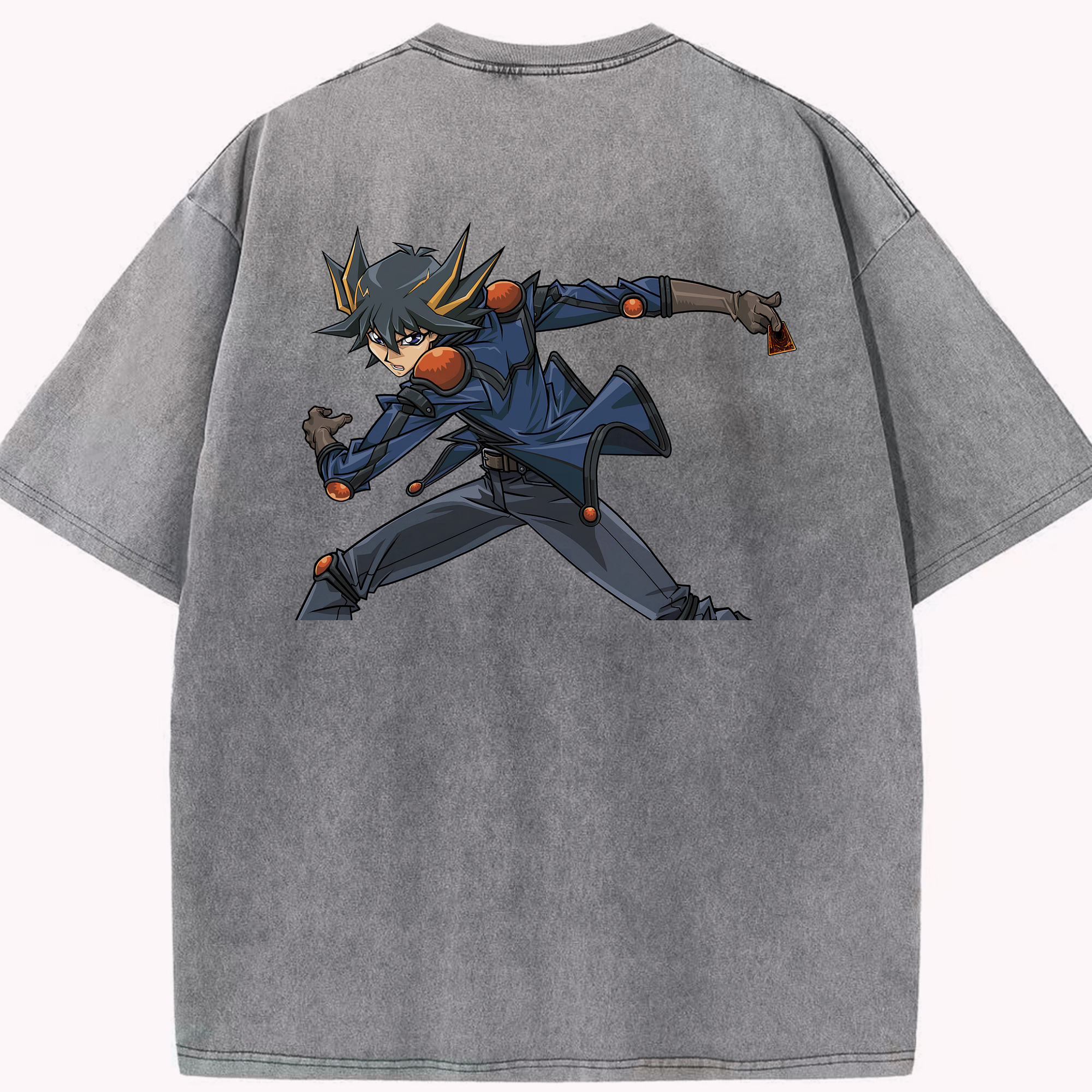 （画像用） 遊☆戯☆王 Yu-Gi-Oh! 綿100% ヴィンテージ風 半袖Tシャツ（背面プリント）