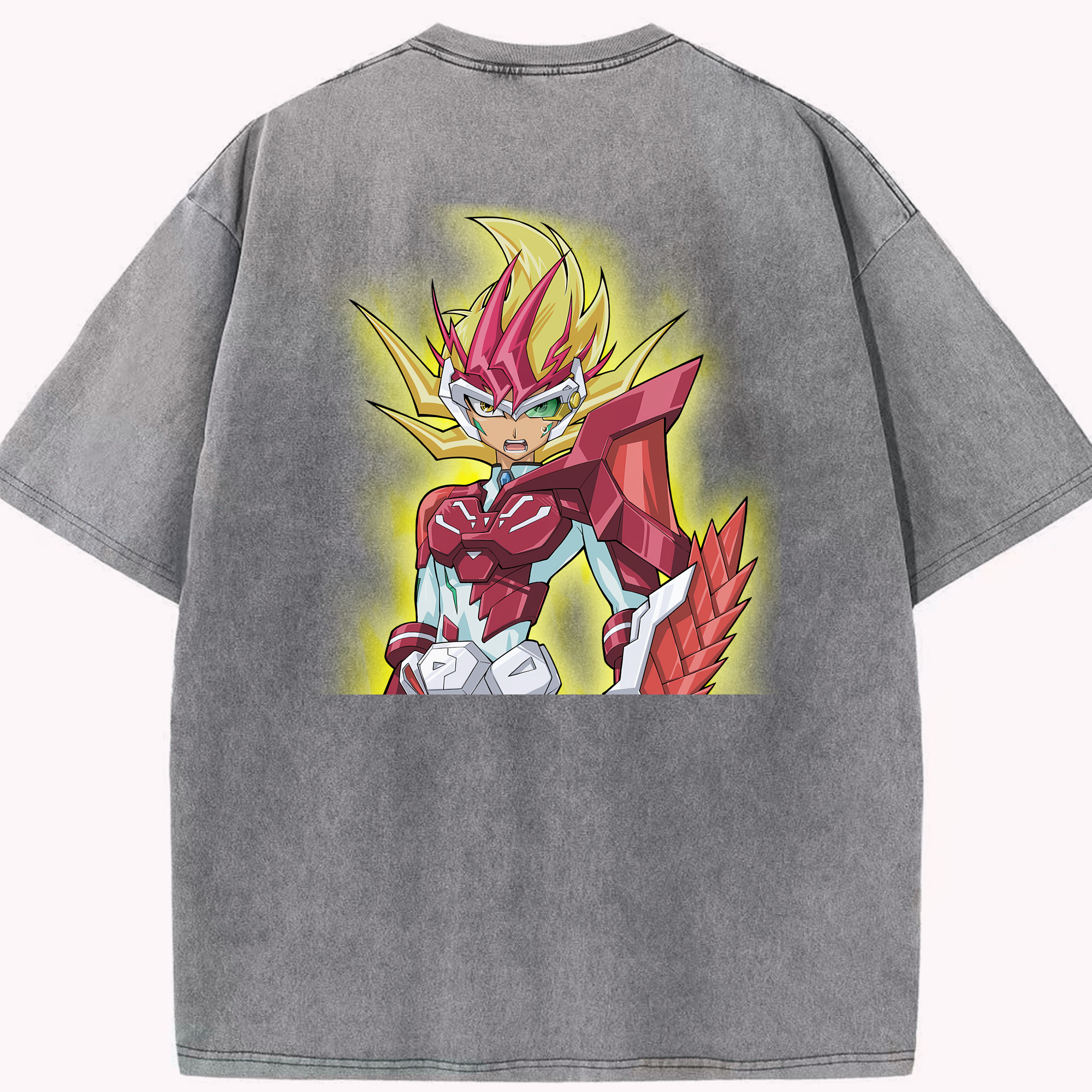（画像用） 遊☆戯☆王 Yu-Gi-Oh! 綿100% ヴィンテージ風 半袖Tシャツ（背面プリント）