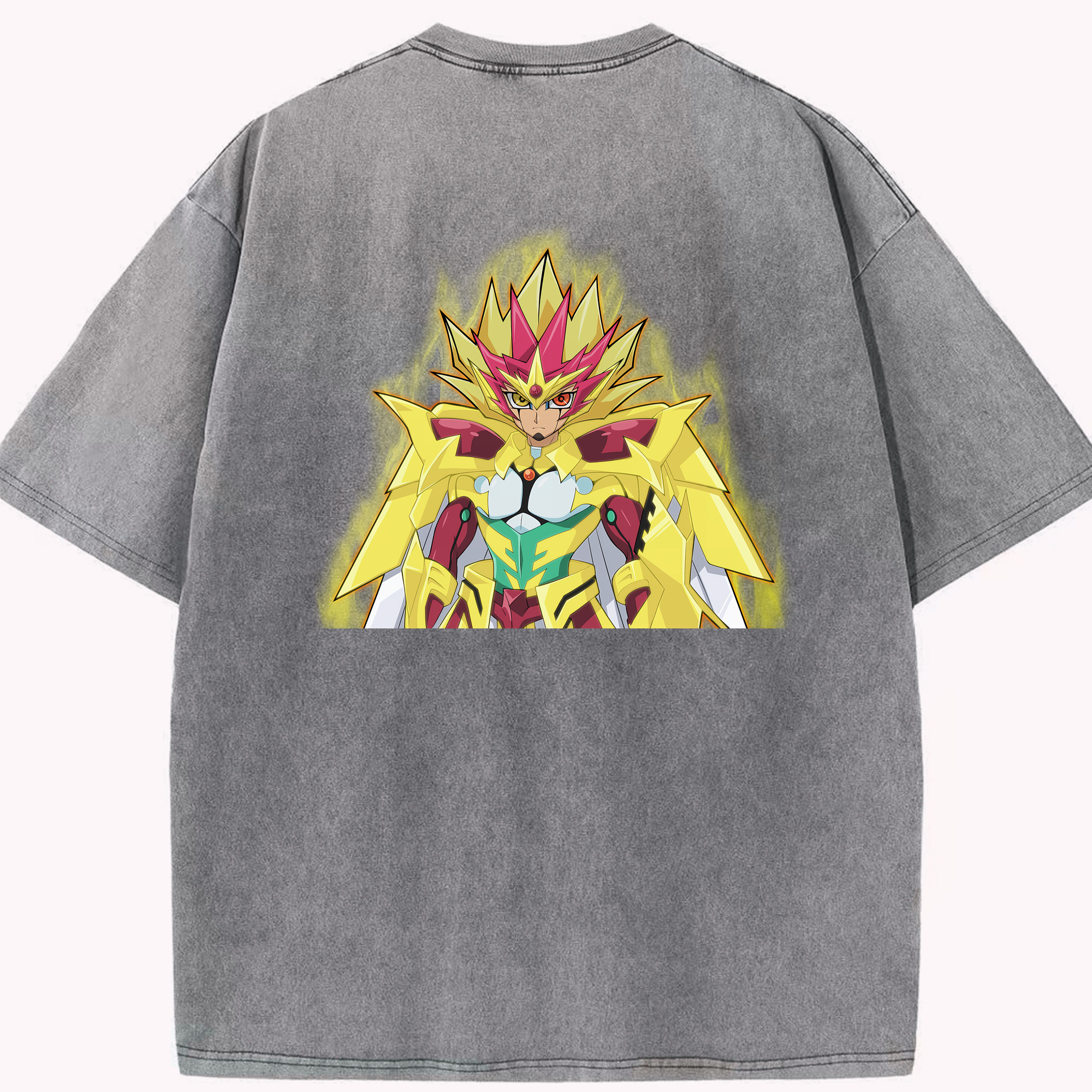 （画像用） 遊☆戯☆王 Yu-Gi-Oh! 綿100% ヴィンテージ風 半袖Tシャツ（背面プリント）