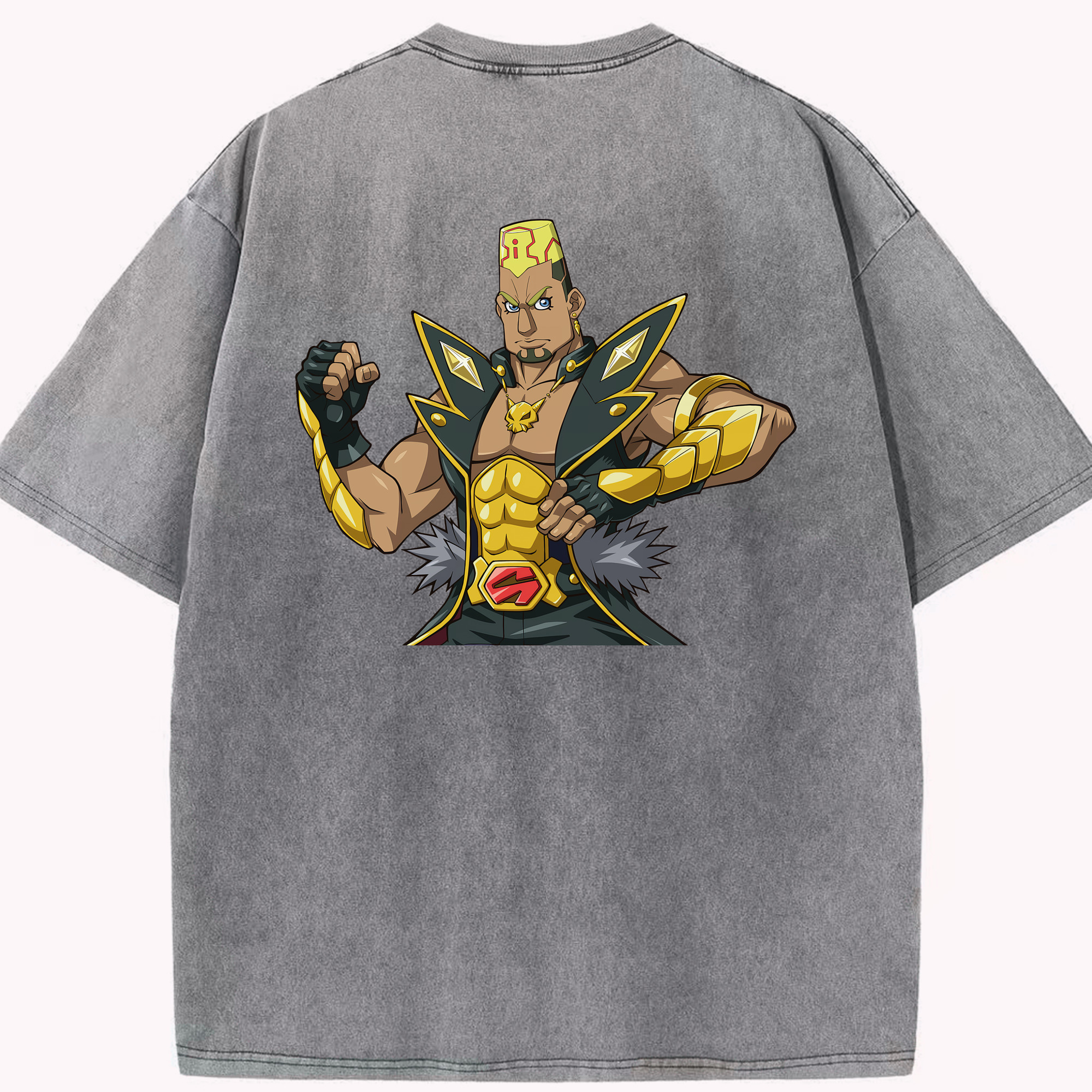 （画像用） 遊☆戯☆王 Yu-Gi-Oh! 綿100% ヴィンテージ風 半袖Tシャツ（背面プリント）