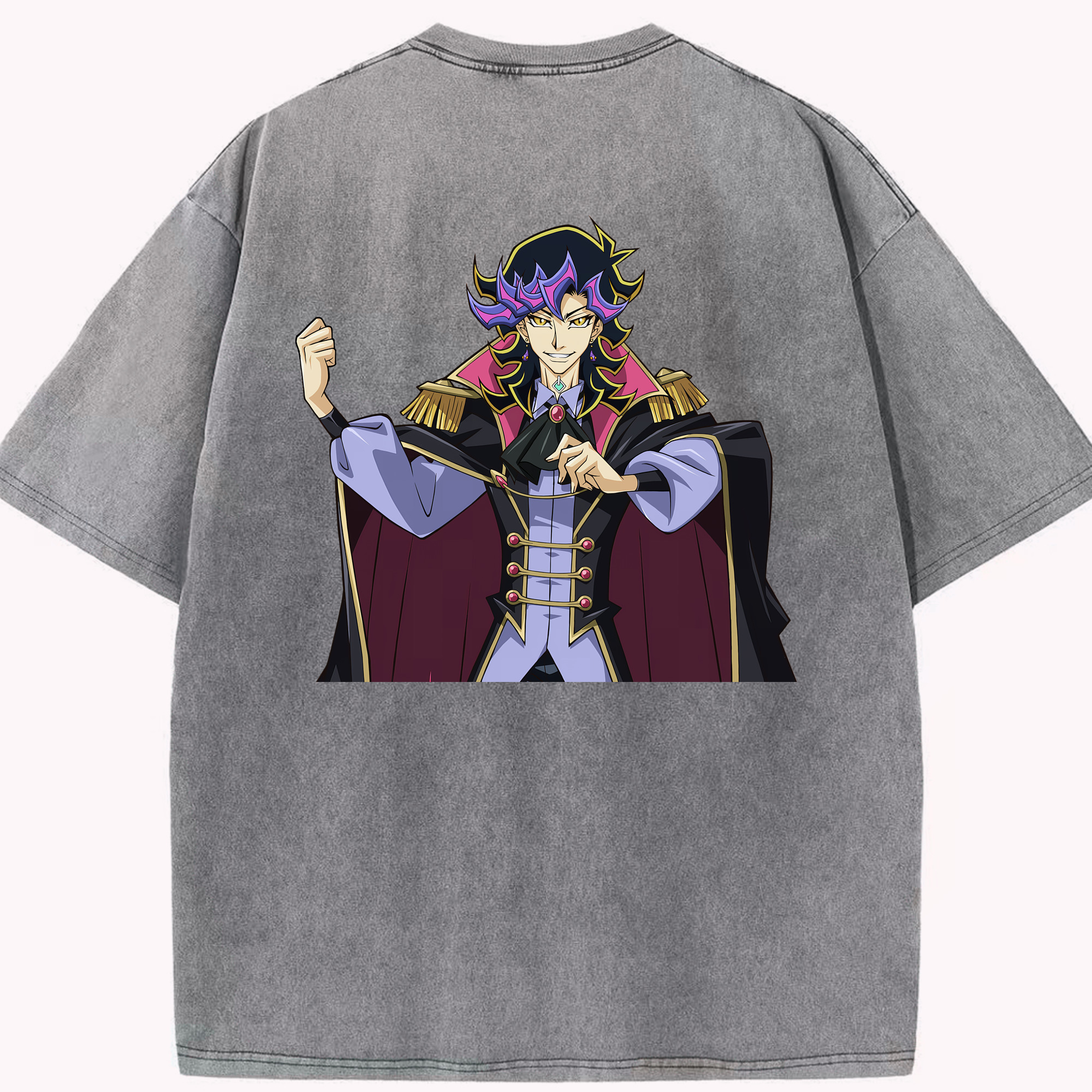 （画像用） 遊☆戯☆王 Yu-Gi-Oh! 綿100% ヴィンテージ風 半袖Tシャツ（背面プリント）