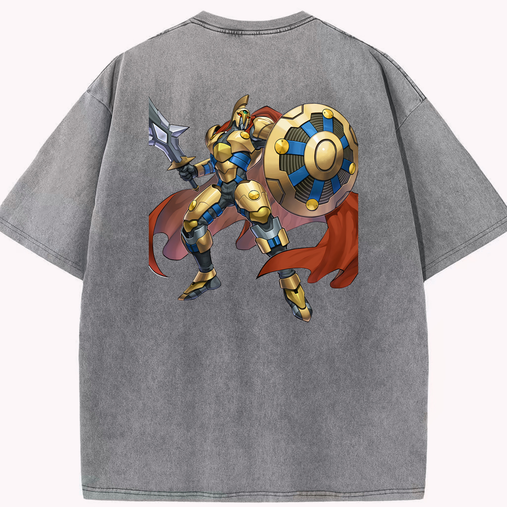 （画像用） 遊☆戯☆王 Yu-Gi-Oh! 綿100% ヴィンテージ風 半袖Tシャツ（背面プリント）