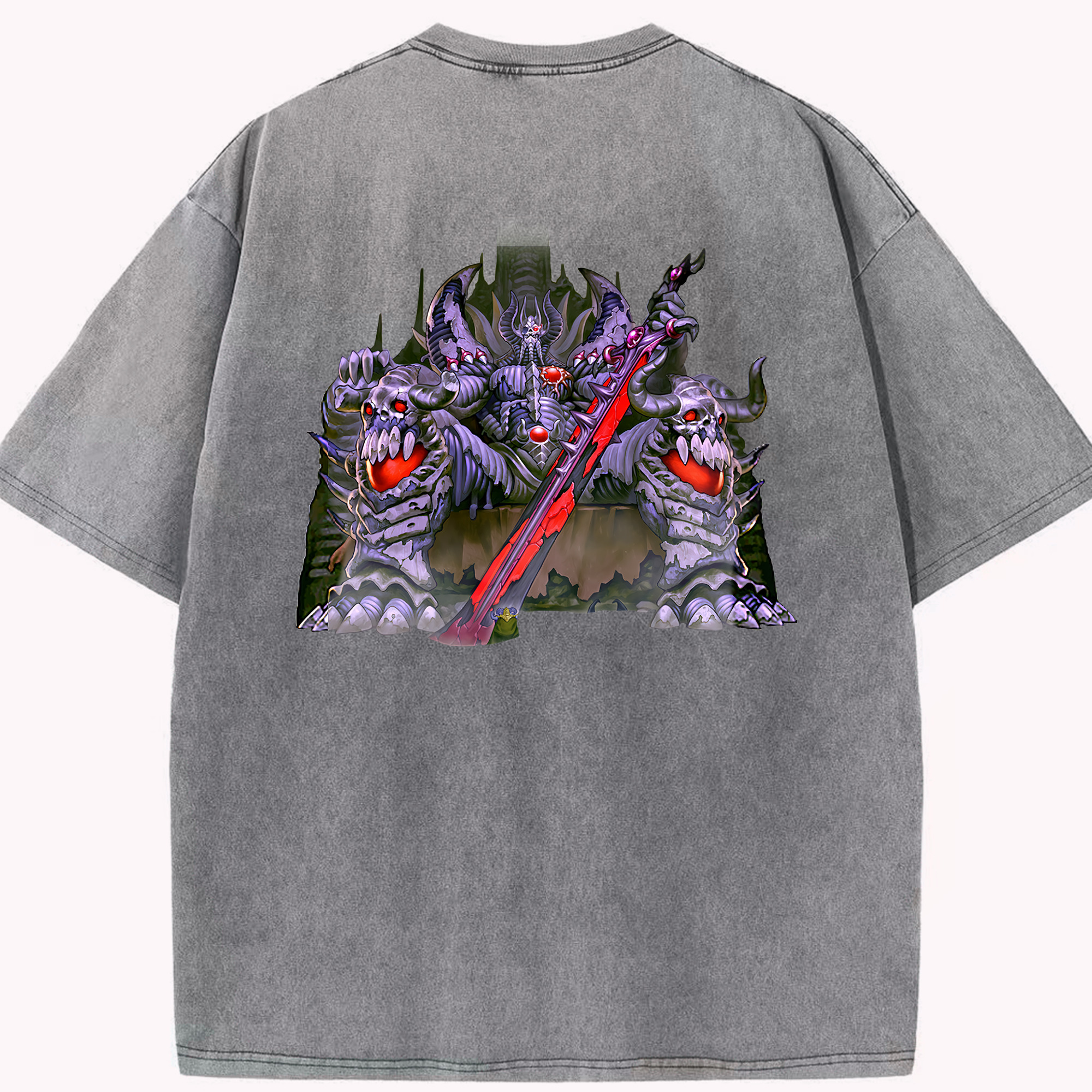 （画像用） 遊☆戯☆王 Yu-Gi-Oh! 綿100% ヴィンテージ風 半袖Tシャツ（背面プリント）