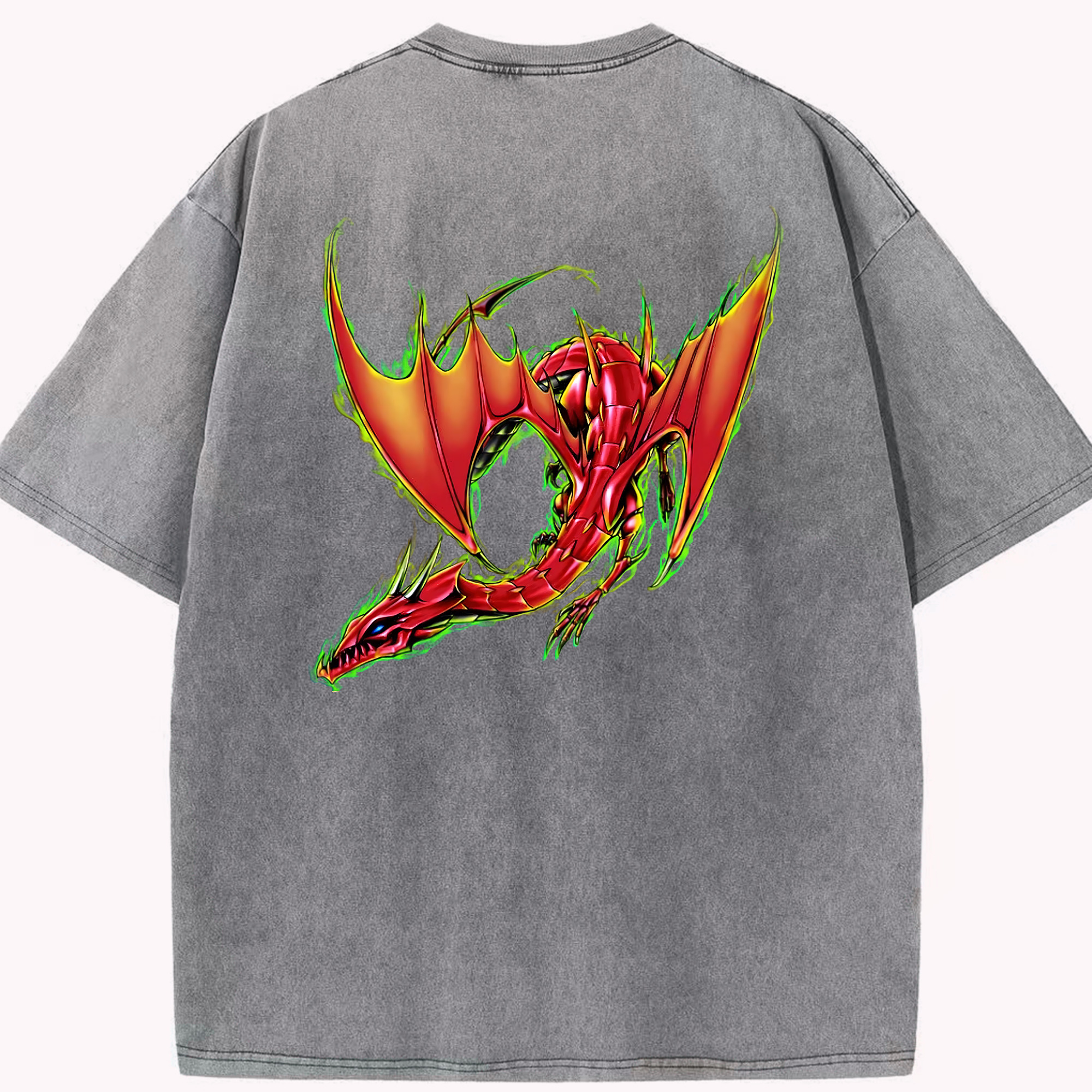 （画像用） 遊☆戯☆王 Yu-Gi-Oh! 綿100% ヴィンテージ風 半袖Tシャツ（背面プリント）