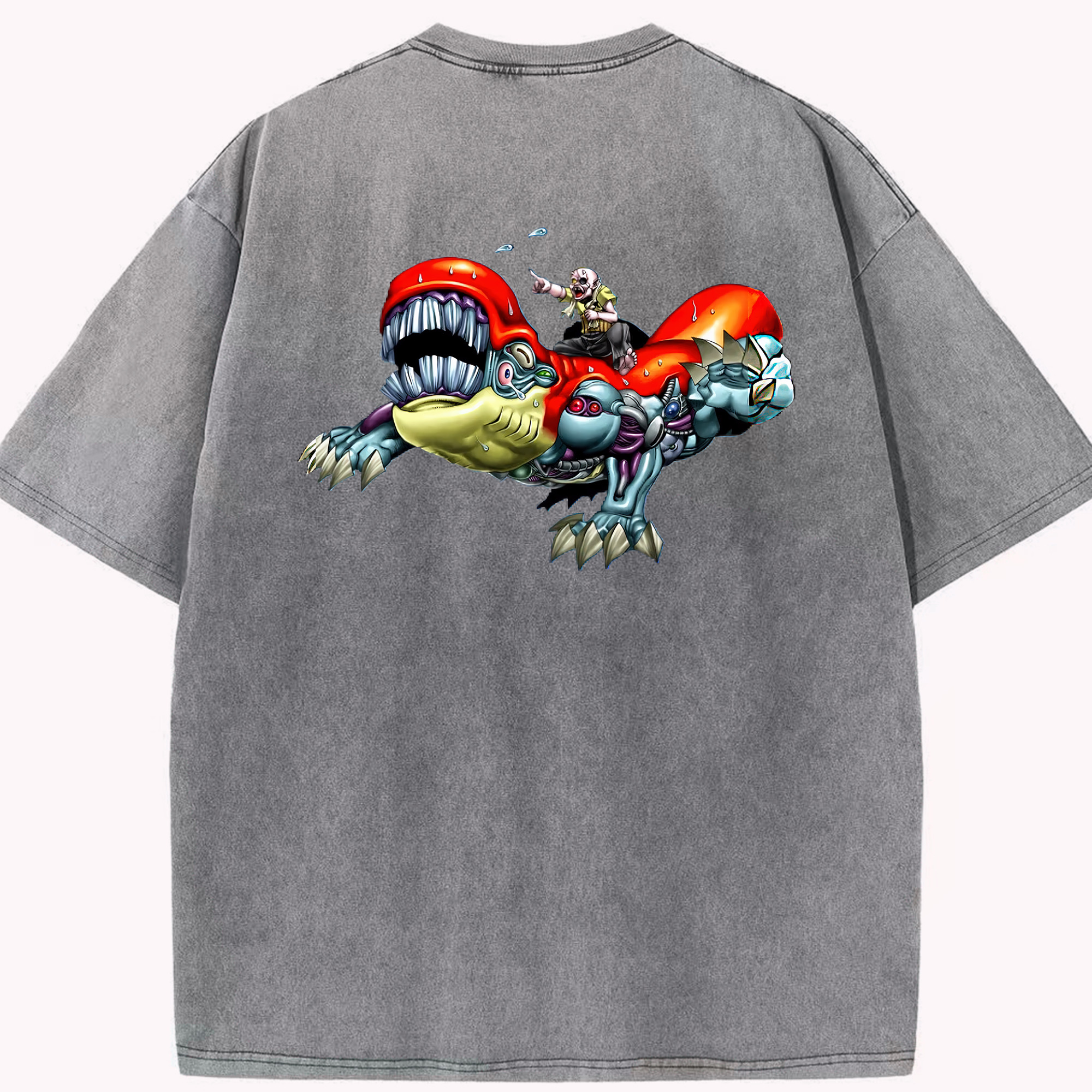 （画像用） 遊☆戯☆王 Yu-Gi-Oh! 綿100% ヴィンテージ風 半袖Tシャツ（背面プリント）