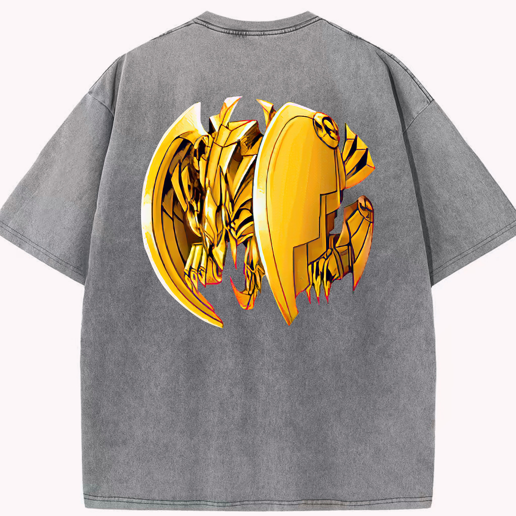 （画像用） 遊☆戯☆王 Yu-Gi-Oh! 綿100% ヴィンテージ風 半袖Tシャツ（背面プリント）