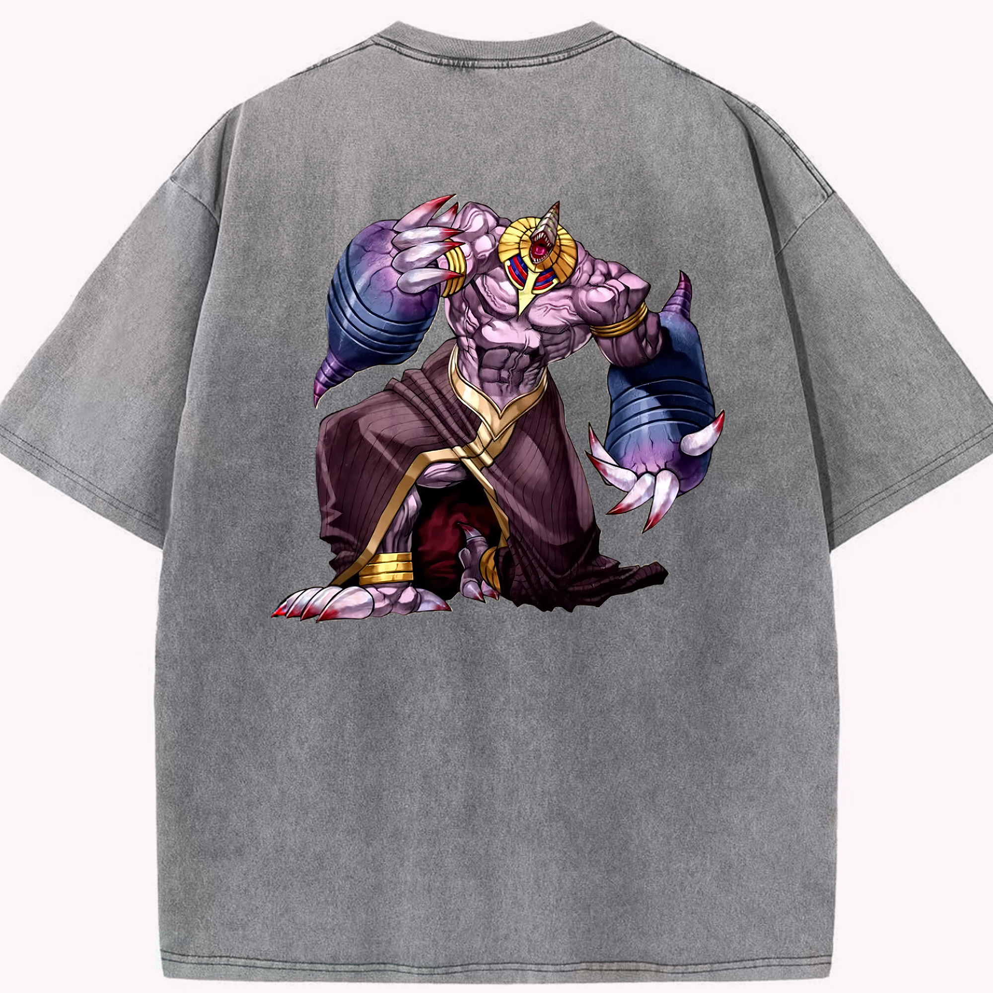 （画像用） 遊☆戯☆王 Yu-Gi-Oh! 綿100% ヴィンテージ風 半袖Tシャツ（背面プリント）