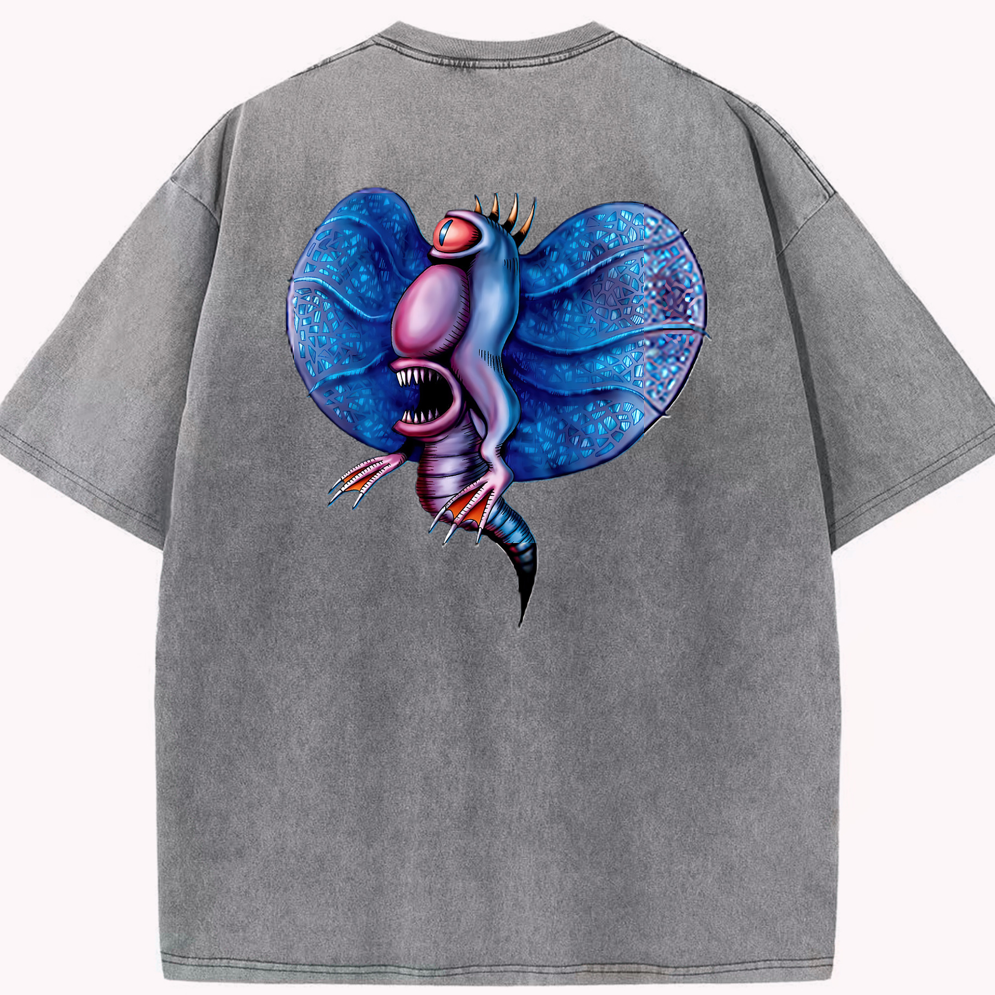 （画像用） 遊☆戯☆王 Yu-Gi-Oh! 綿100% ヴィンテージ風 半袖Tシャツ（背面プリント）