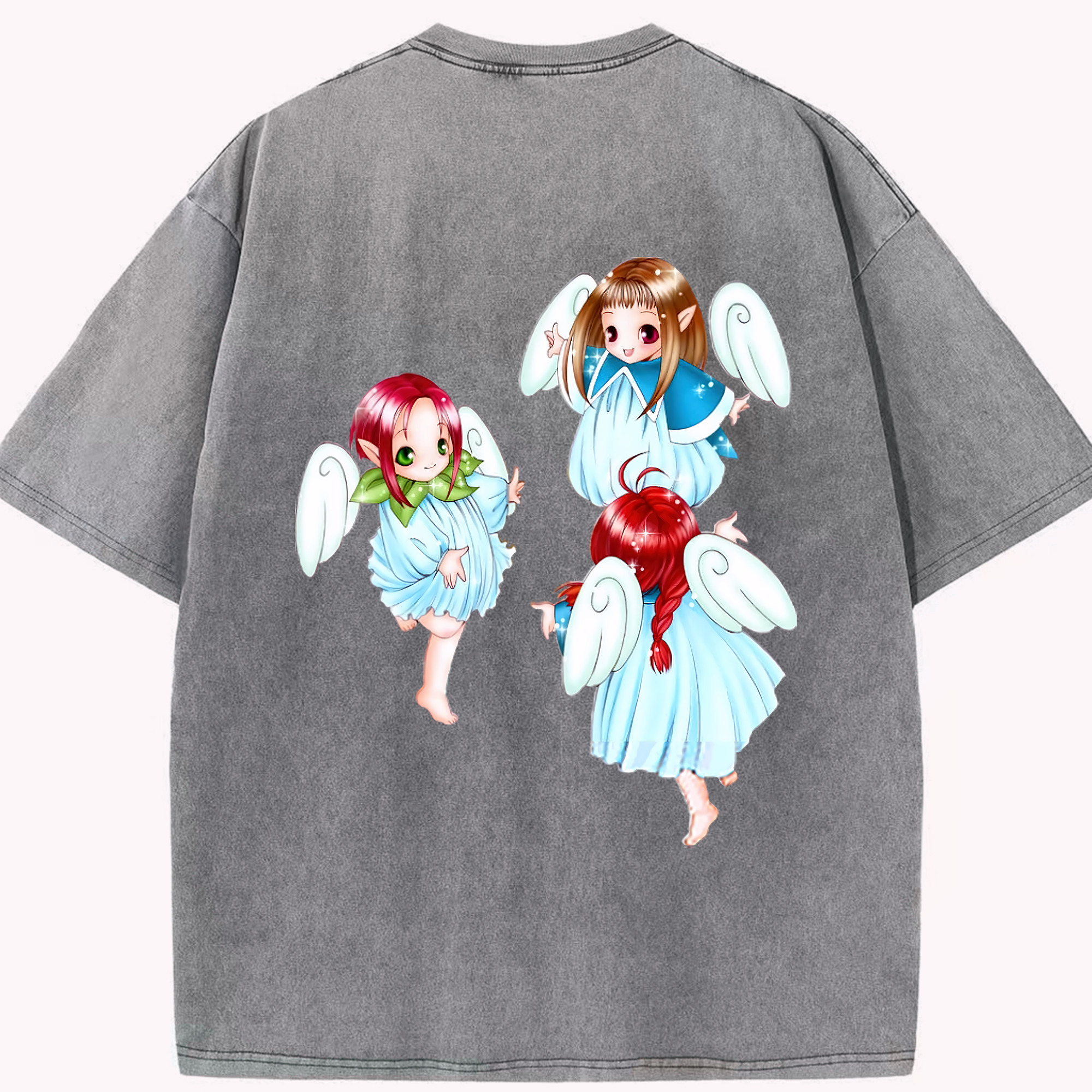 （画像用） 遊☆戯☆王 Yu-Gi-Oh! 綿100% ヴィンテージ風 半袖Tシャツ（背面プリント）