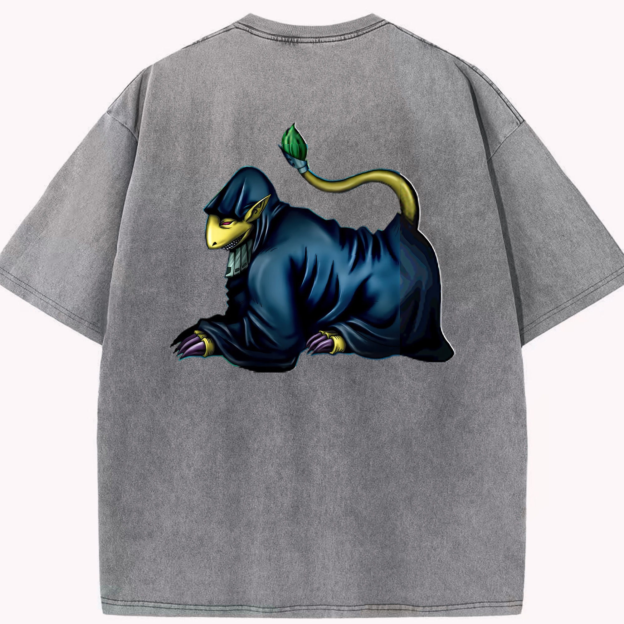 （画像用） 遊☆戯☆王 Yu-Gi-Oh! 綿100% ヴィンテージ風 半袖Tシャツ（背面プリント）