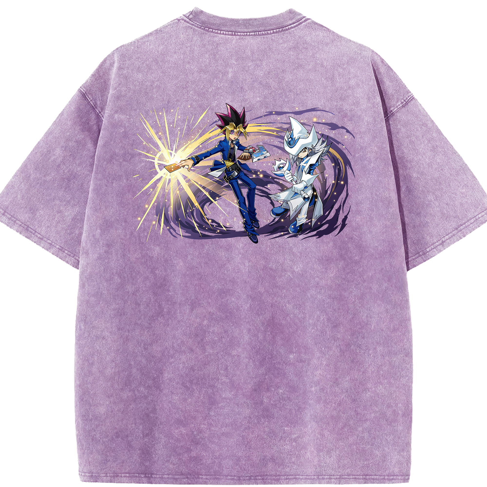 （画像用） 遊☆戯☆王 Yu-Gi-Oh! 綿100% ヴィンテージ風 半袖Tシャツ（背面プリント）