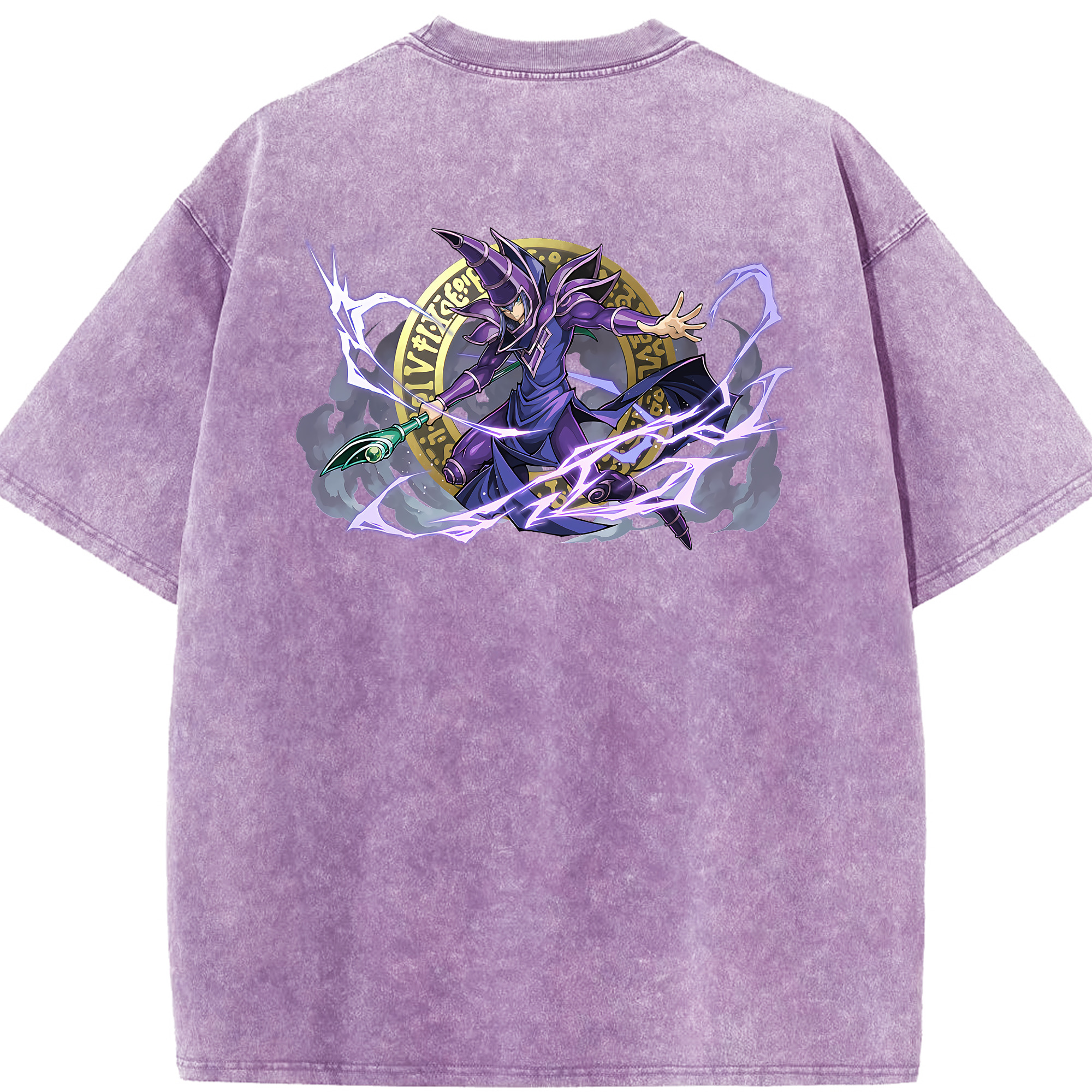 （画像用） 遊☆戯☆王 Yu-Gi-Oh! 綿100% ヴィンテージ風 半袖Tシャツ（背面プリント）