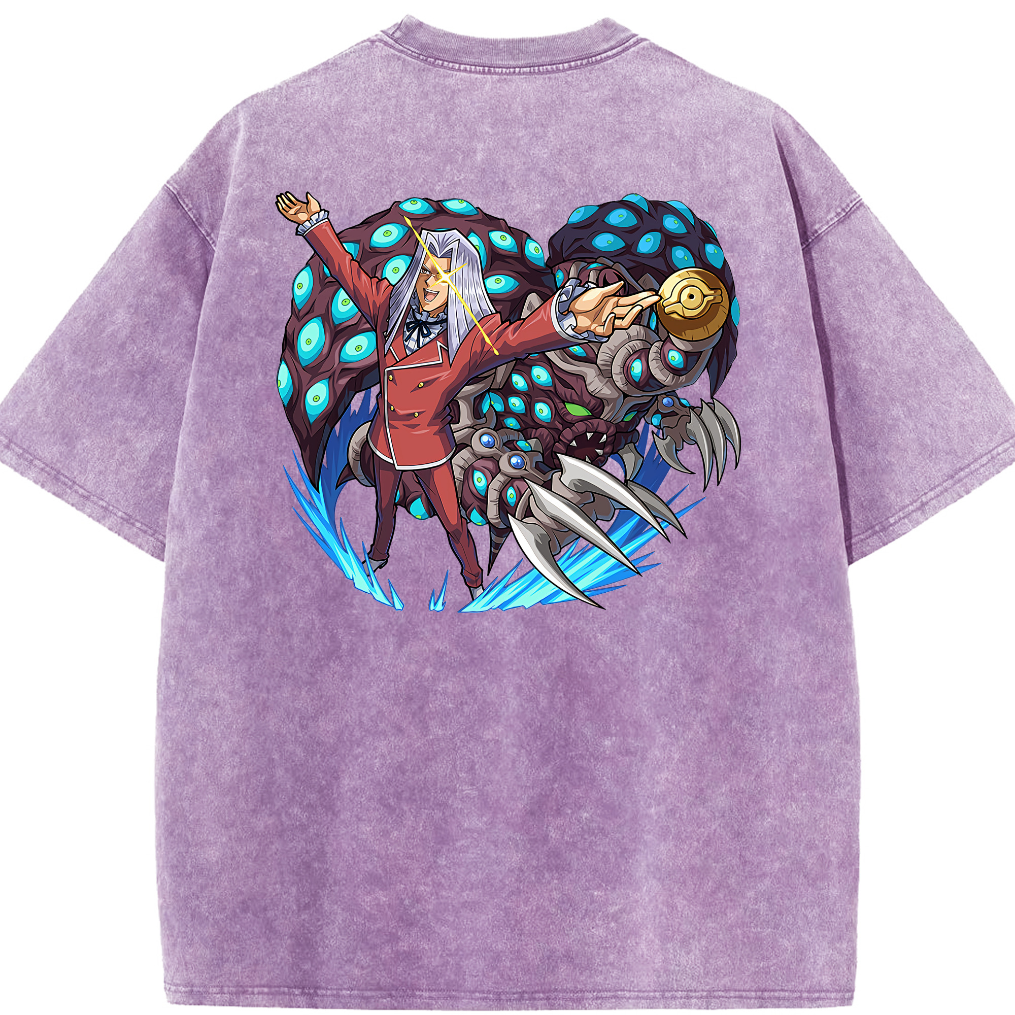 （画像用） 遊☆戯☆王 Yu-Gi-Oh! 綿100% ヴィンテージ風 半袖Tシャツ（背面プリント）