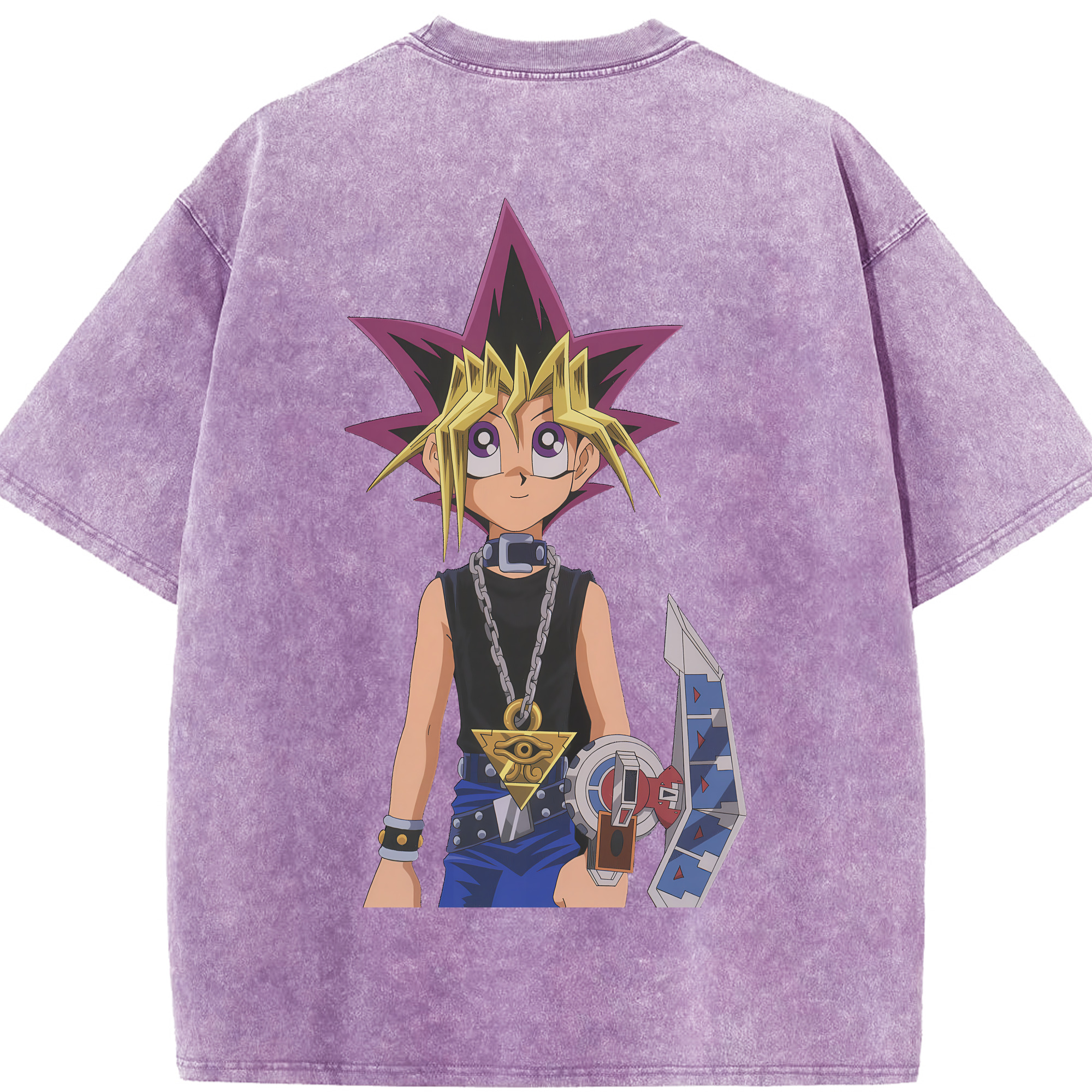 （画像用） 遊☆戯☆王 Yu-Gi-Oh! 綿100% ヴィンテージ風 半袖Tシャツ（背面プリント）