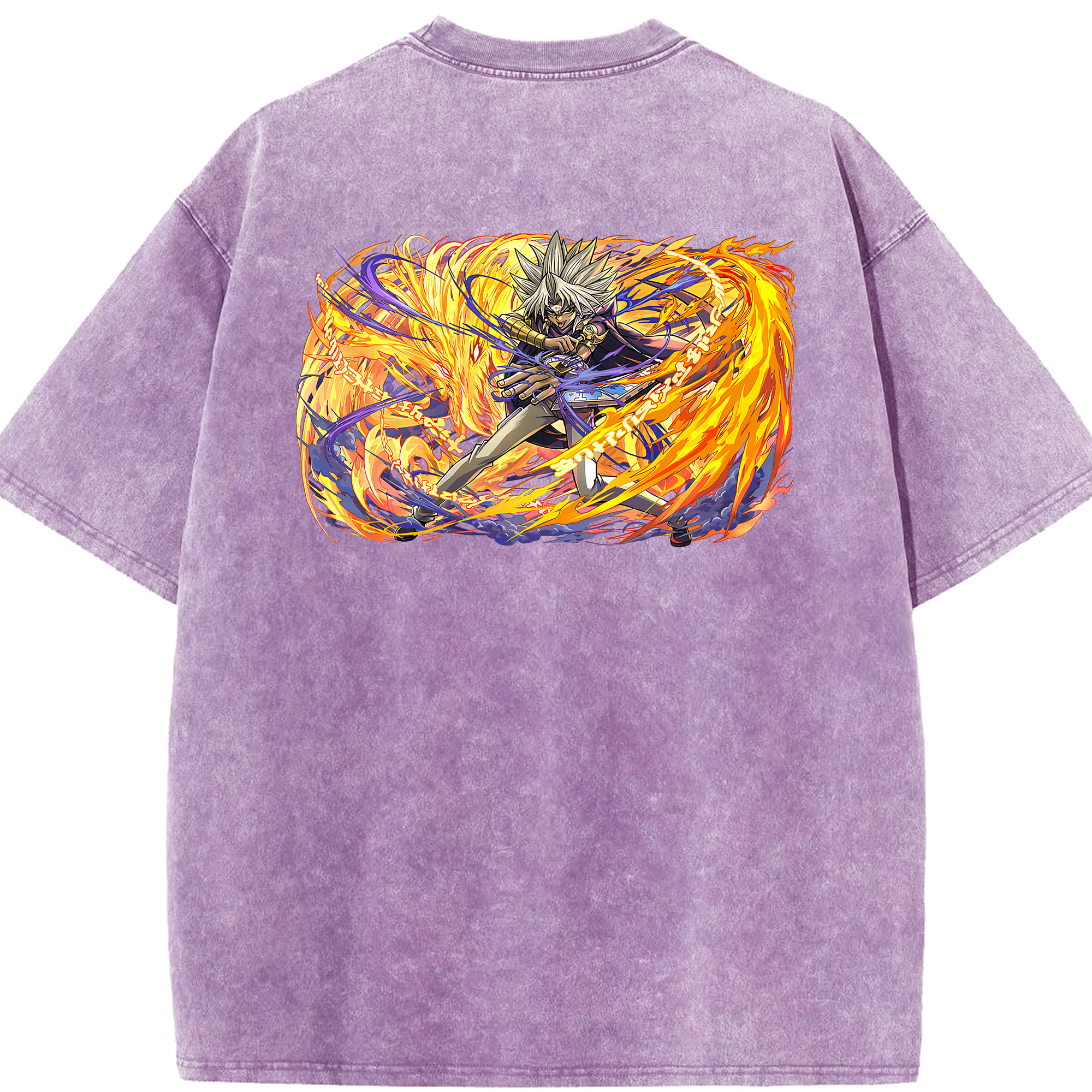 （画像用） 遊☆戯☆王 Yu-Gi-Oh! 綿100% ヴィンテージ風 半袖Tシャツ（背面プリント）