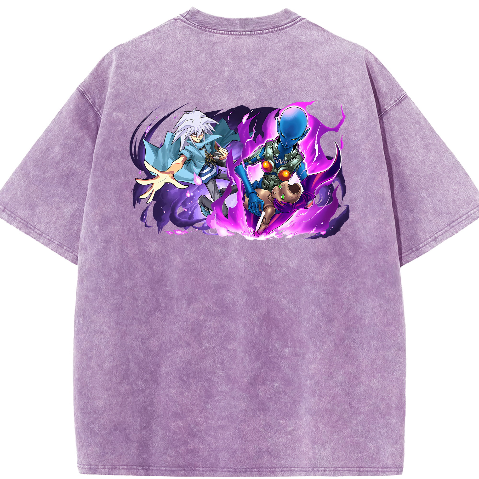 （画像用） 遊☆戯☆王 Yu-Gi-Oh! 綿100% ヴィンテージ風 半袖Tシャツ（背面プリント）