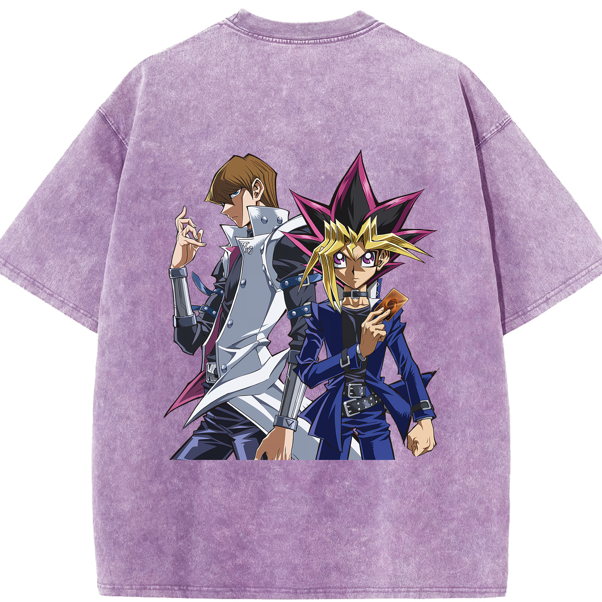 （画像用） 遊☆戯☆王 Yu-Gi-Oh! 綿100% ヴィンテージ風 半袖Tシャツ（背面プリント）