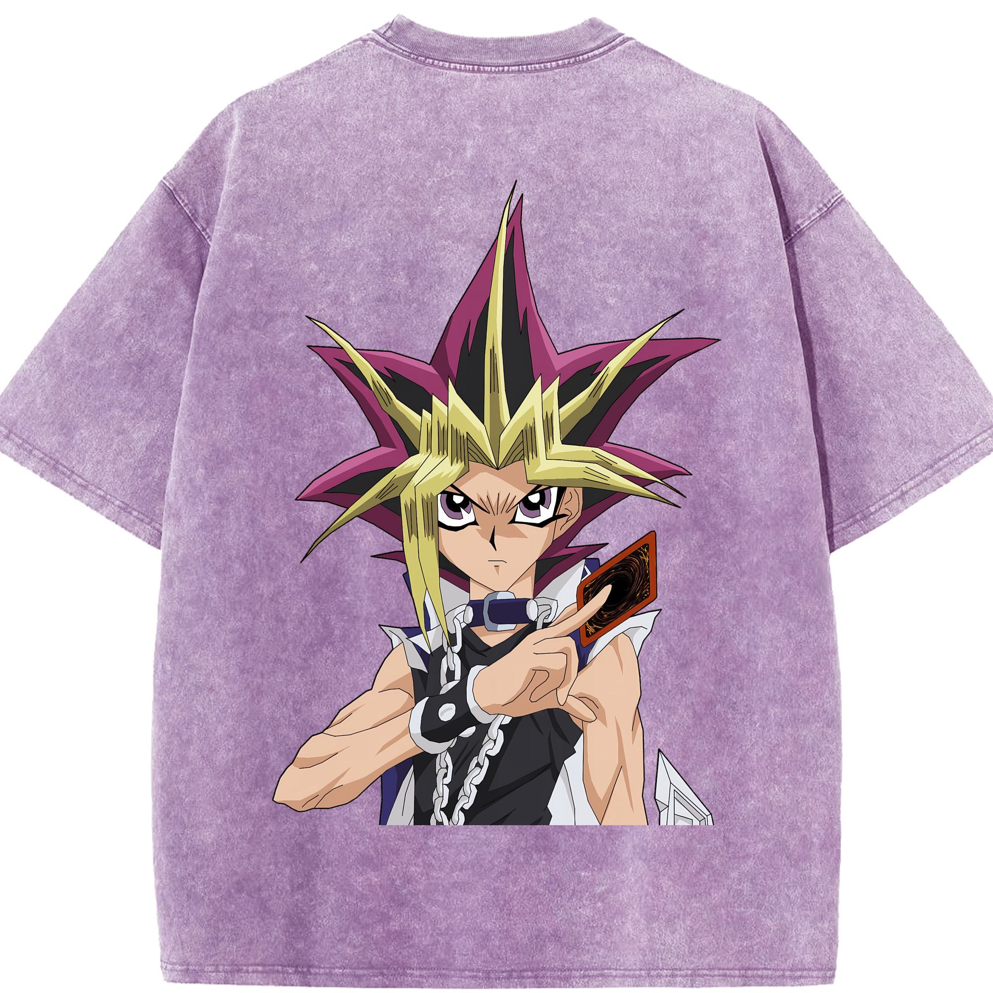 （画像用） 遊☆戯☆王 Yu-Gi-Oh! 綿100% ヴィンテージ風 半袖Tシャツ（背面プリント）