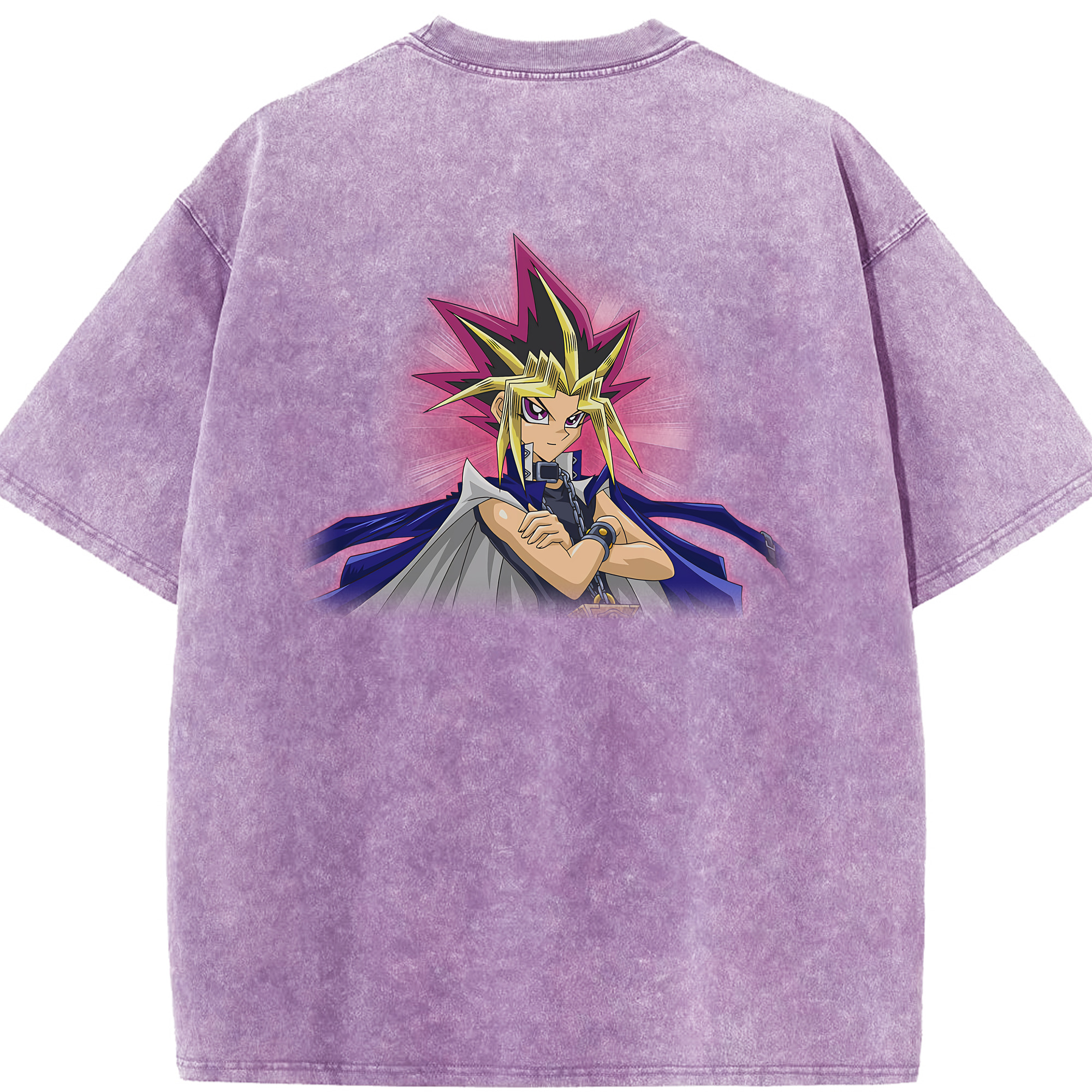 （画像用） 遊☆戯☆王 Yu-Gi-Oh! 綿100% ヴィンテージ風 半袖Tシャツ（背面プリント）