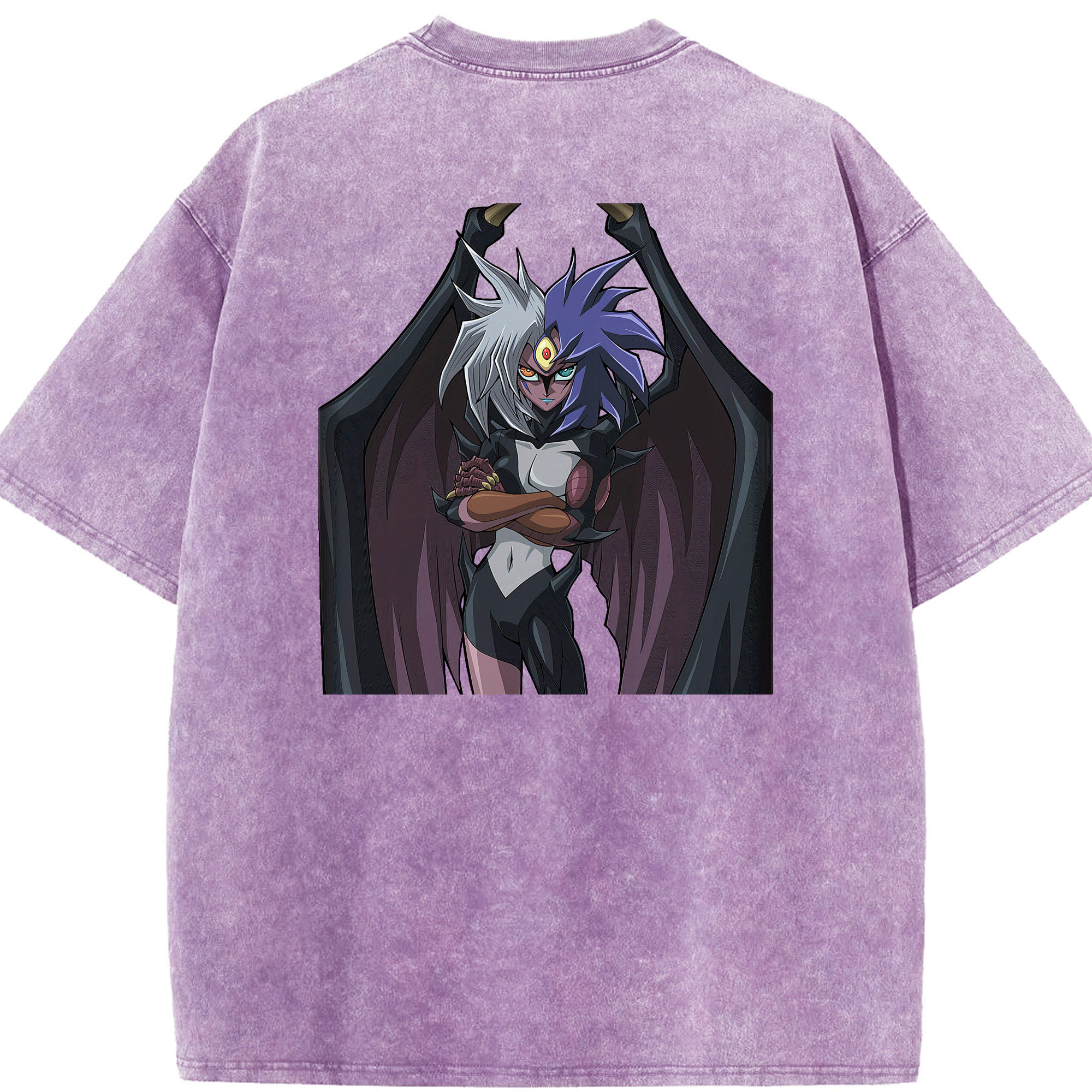 （画像用） 遊☆戯☆王 Yu-Gi-Oh! 綿100% ヴィンテージ風 半袖Tシャツ（背面プリント）