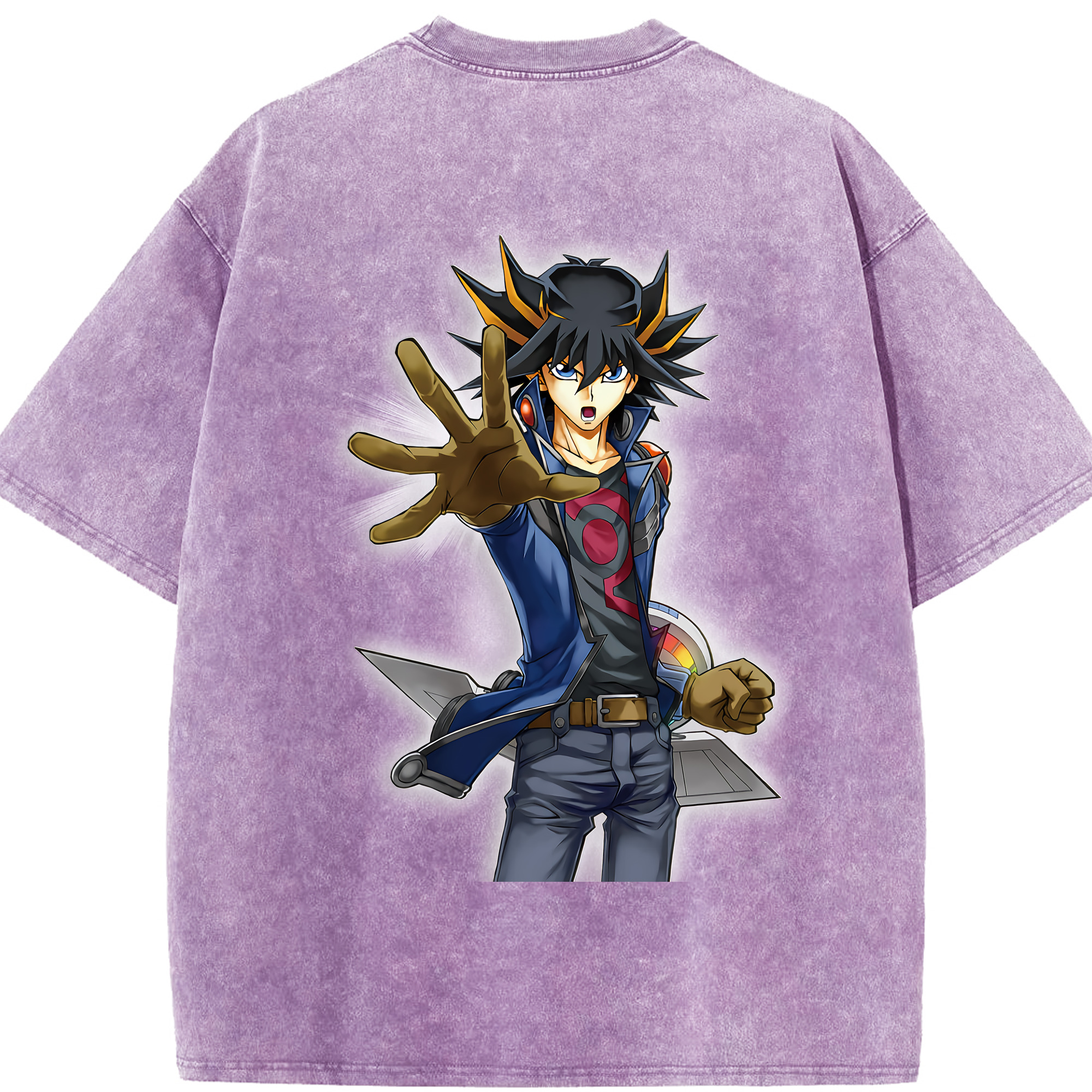（画像用） 遊☆戯☆王 Yu-Gi-Oh! 綿100% ヴィンテージ風 半袖Tシャツ（背面プリント）