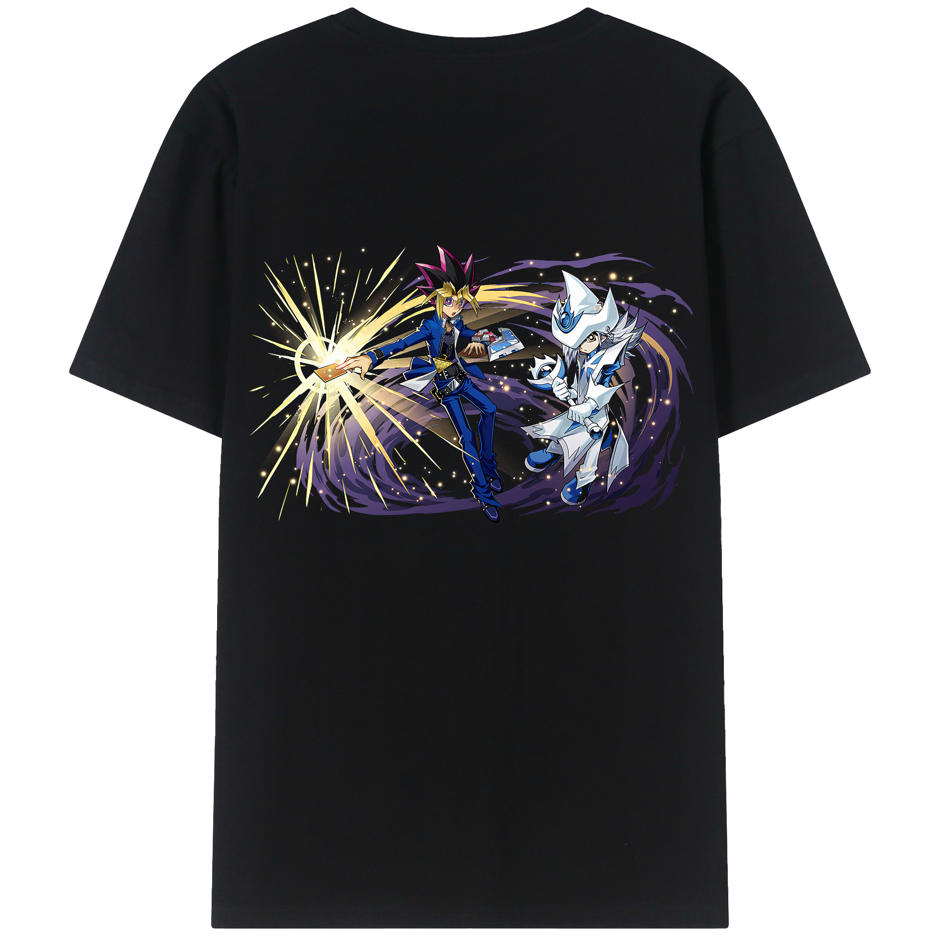 （画像用） 遊☆戯☆王 Yu-Gi-Oh! 綿100％ メンズ半袖Tシャツ（バックプリント） 通気性