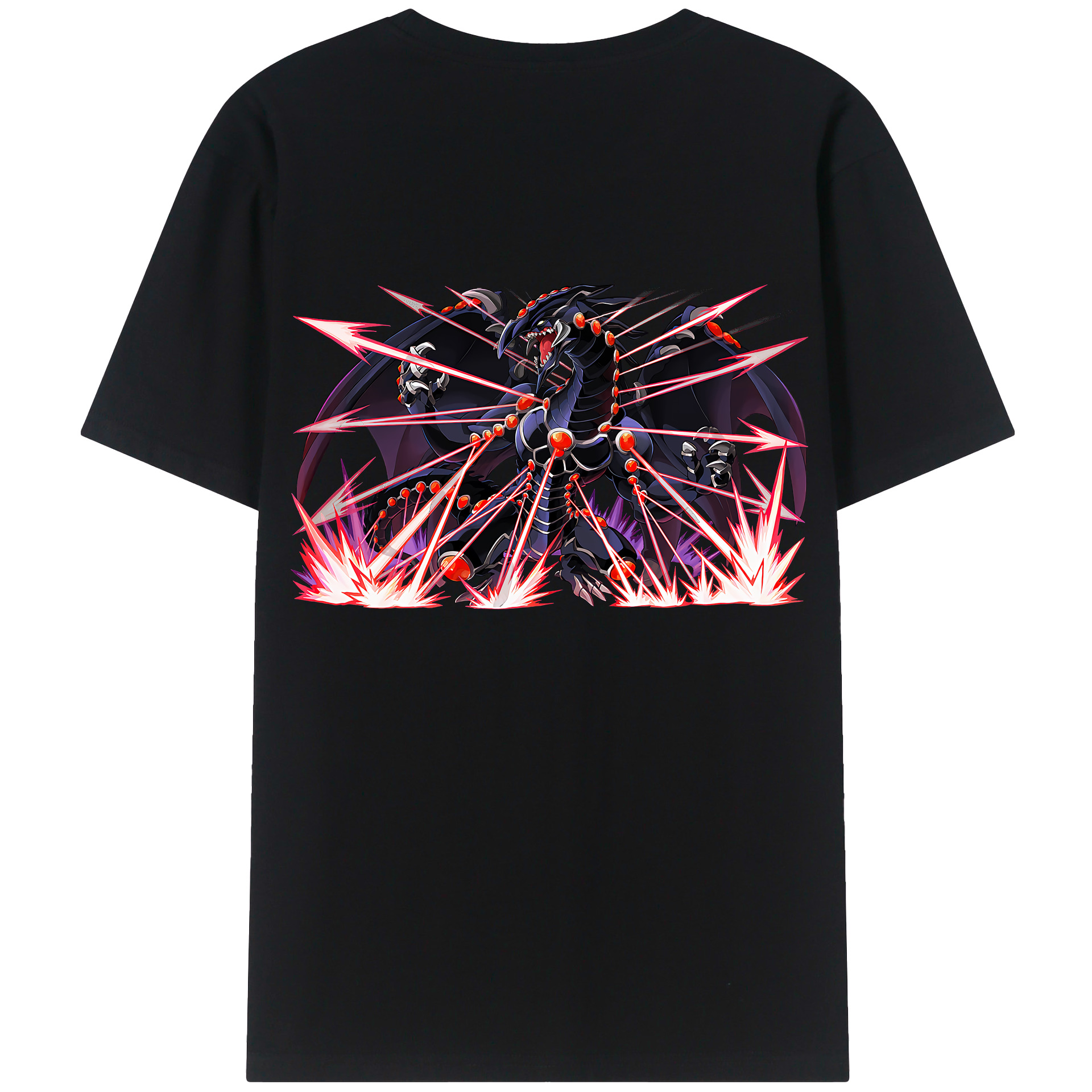 （画像用） 遊☆戯☆王 Yu-Gi-Oh! 綿100％ メンズ半袖Tシャツ（バックプリント） 通気性