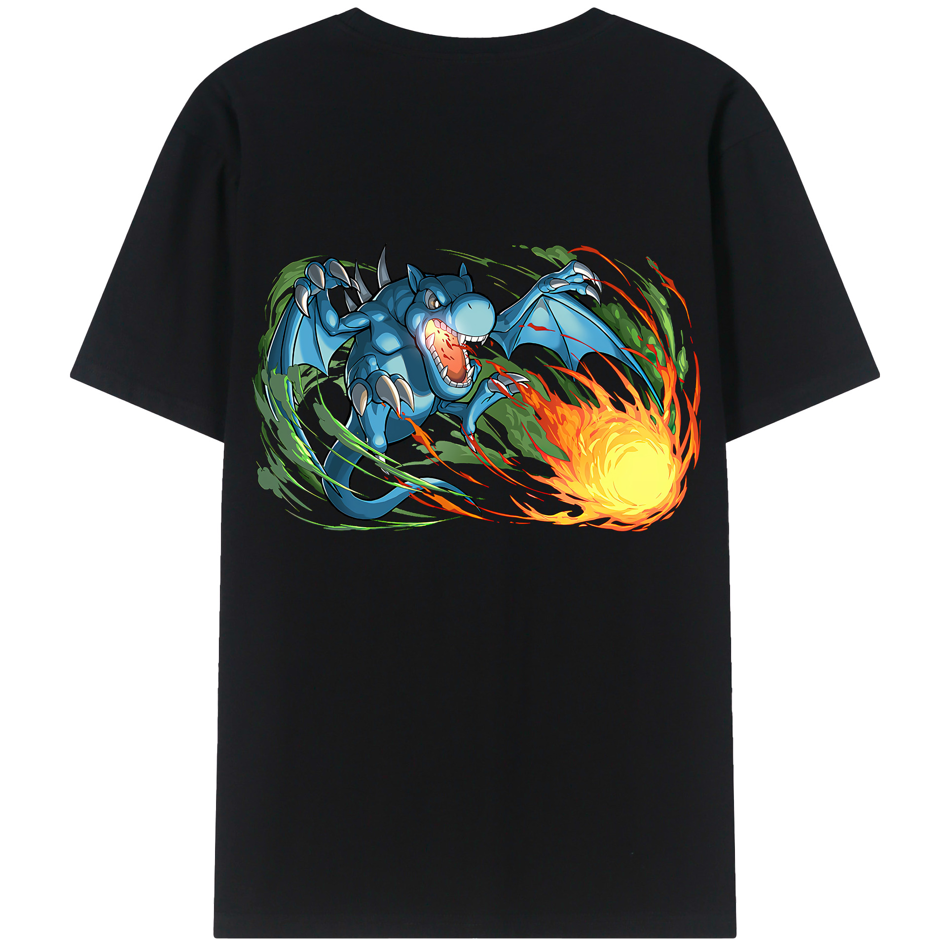 （画像用） 遊☆戯☆王 Yu-Gi-Oh! 綿100％ メンズ半袖Tシャツ（バックプリント） 通気性