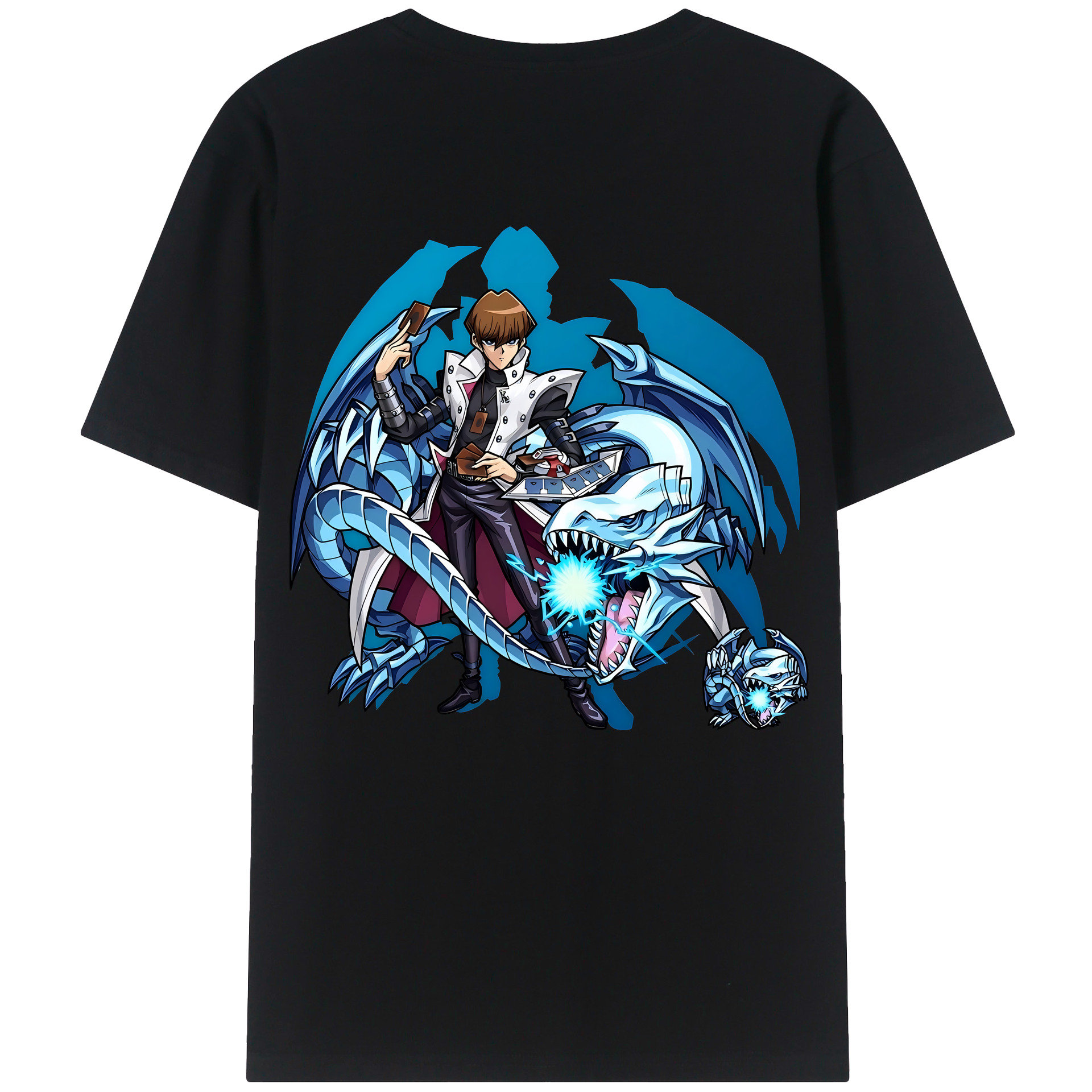 （画像用） 遊☆戯☆王 Yu-Gi-Oh! 綿100％ メンズ半袖Tシャツ（バックプリント） 通気性