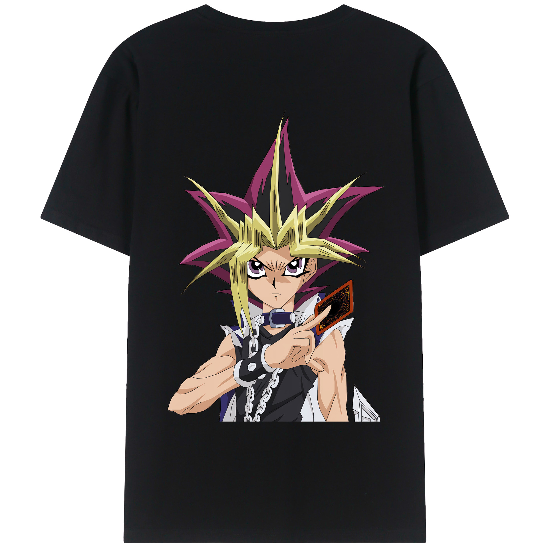 （画像用） 遊☆戯☆王 Yu-Gi-Oh! 綿100％ メンズ半袖Tシャツ（バックプリント） 通気性