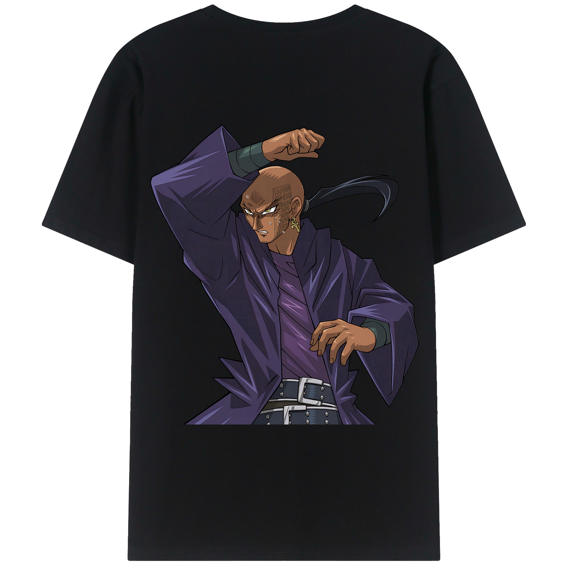 （画像用） 遊☆戯☆王 Yu-Gi-Oh! 綿100％ メンズ半袖Tシャツ（バックプリント） 通気性