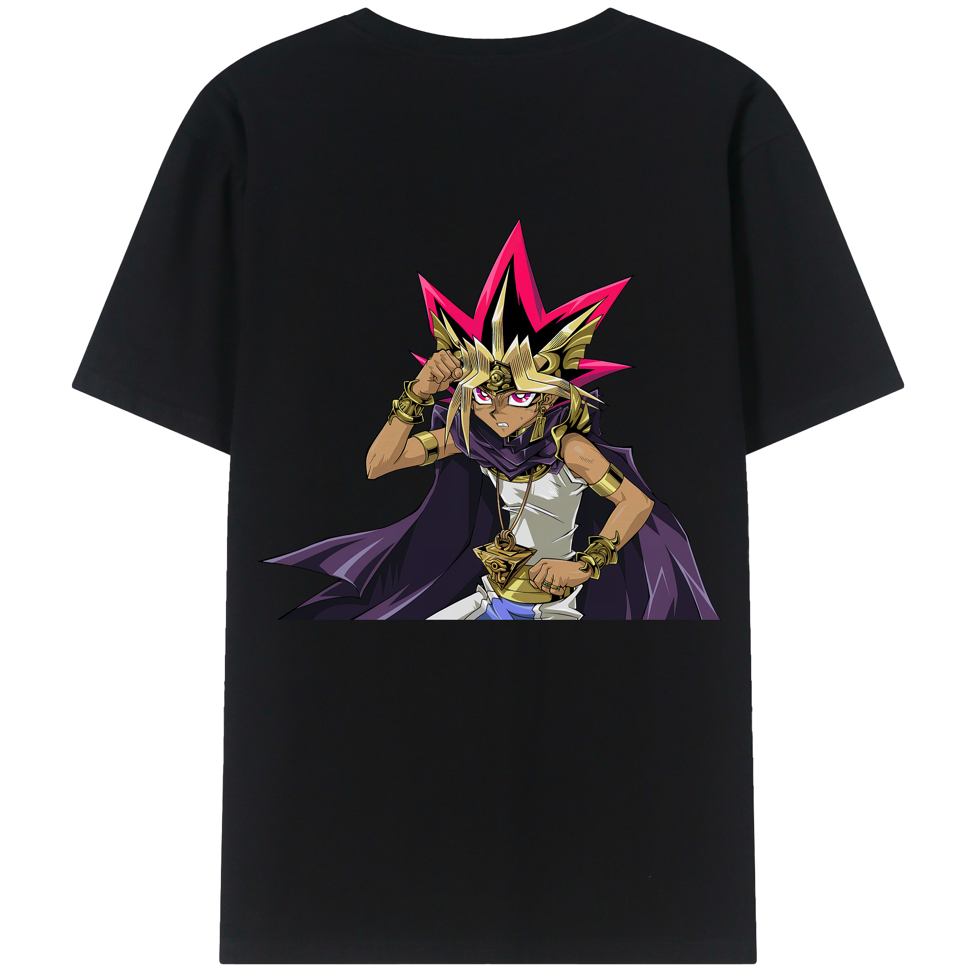 （画像用） 遊☆戯☆王 Yu-Gi-Oh! 綿100％ メンズ半袖Tシャツ（バックプリント） 通気性