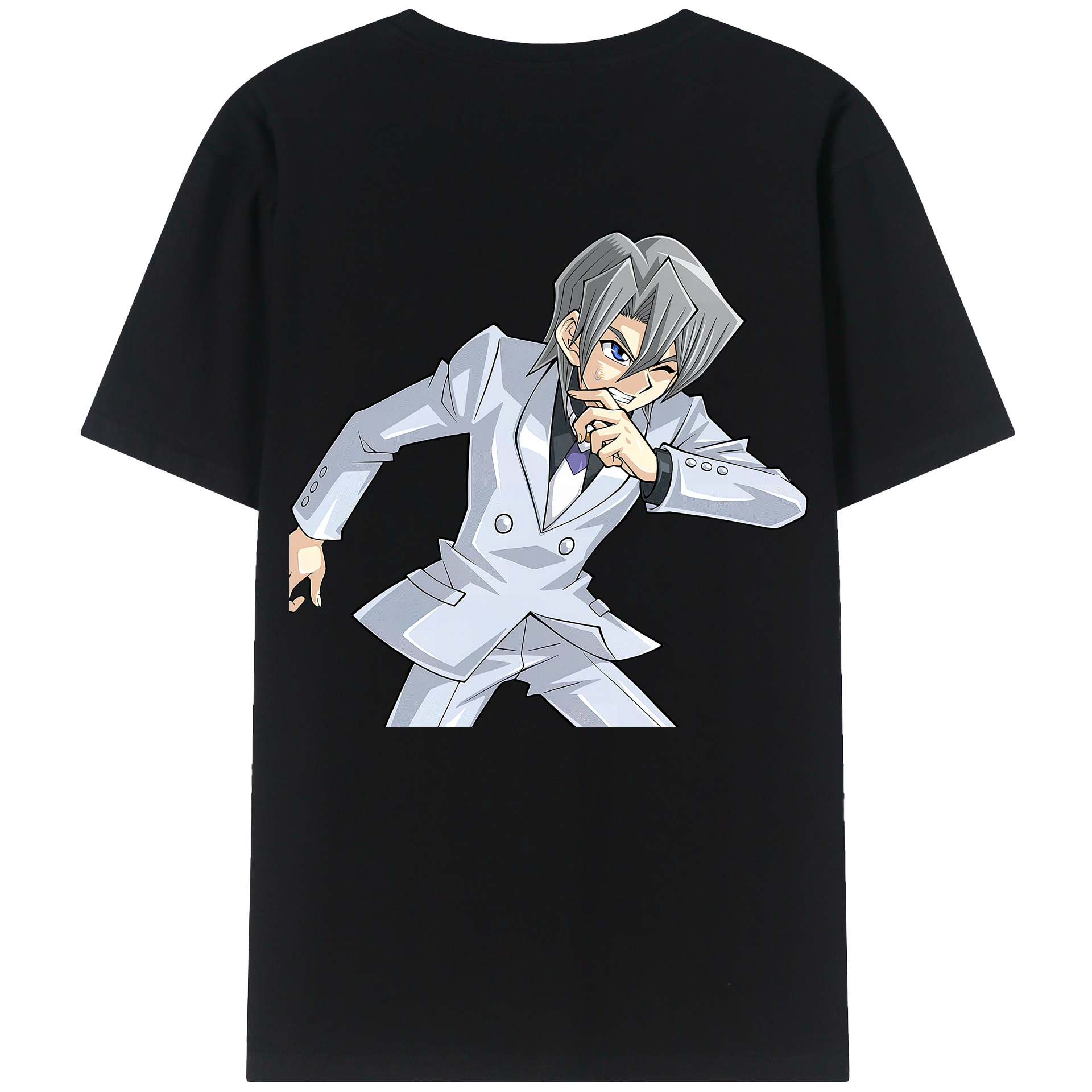 （画像用） 遊☆戯☆王 Yu-Gi-Oh! 綿100％ メンズ半袖Tシャツ（バックプリント） 通気性