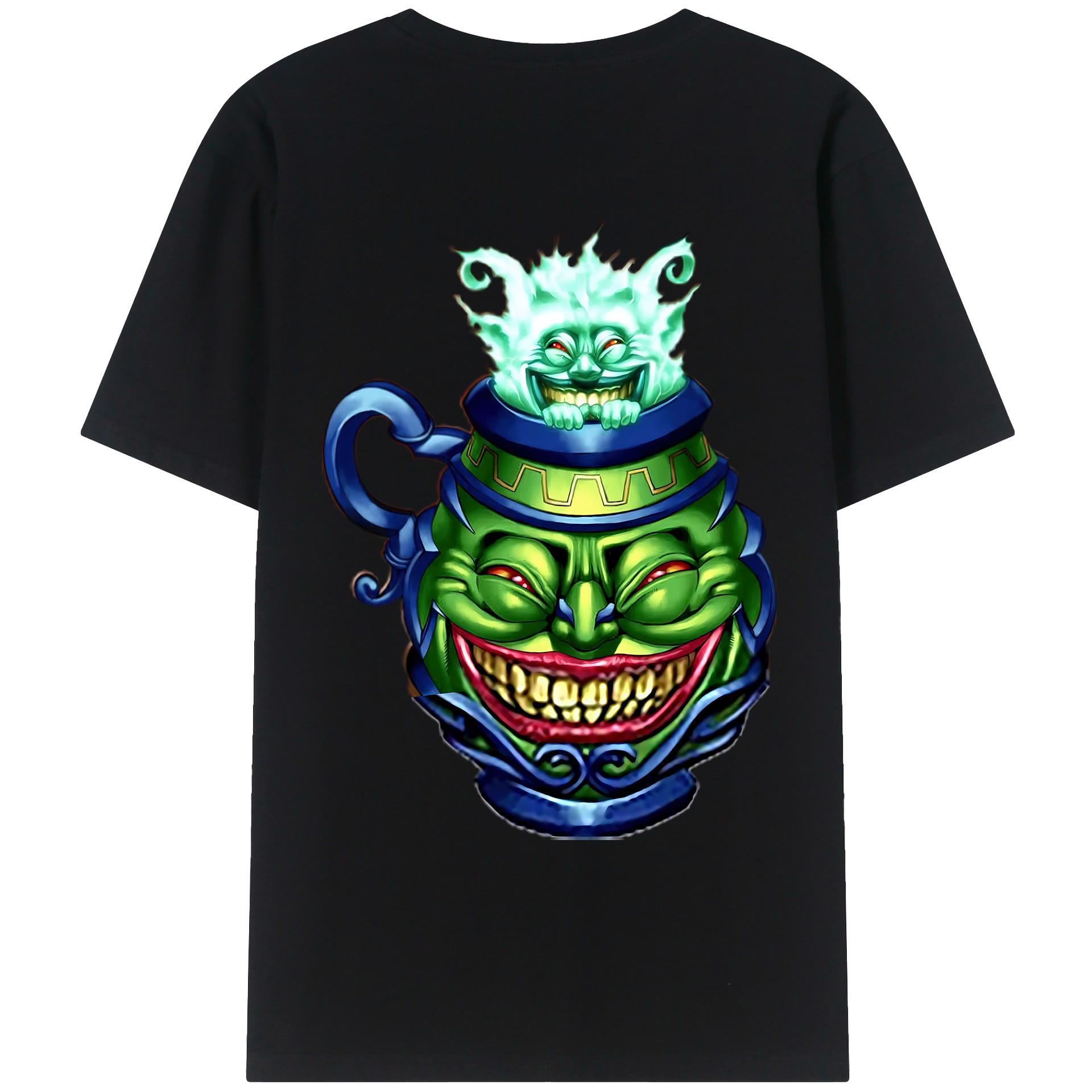 （画像用） 遊☆戯☆王 Yu-Gi-Oh! 綿100％ メンズ半袖Tシャツ（バックプリント） 通気性