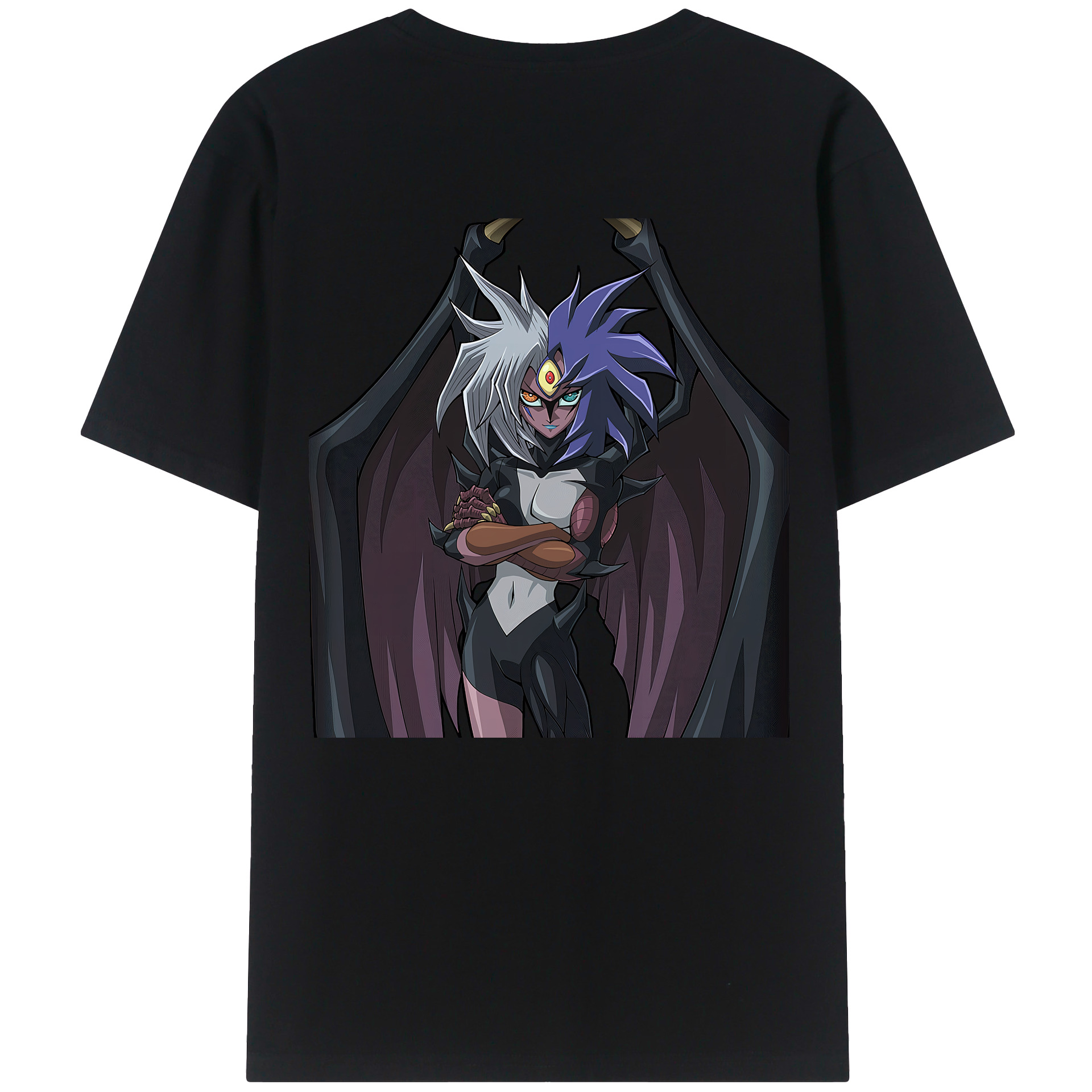 （画像用） 遊☆戯☆王 Yu-Gi-Oh! 綿100％ メンズ半袖Tシャツ（バックプリント） 通気性