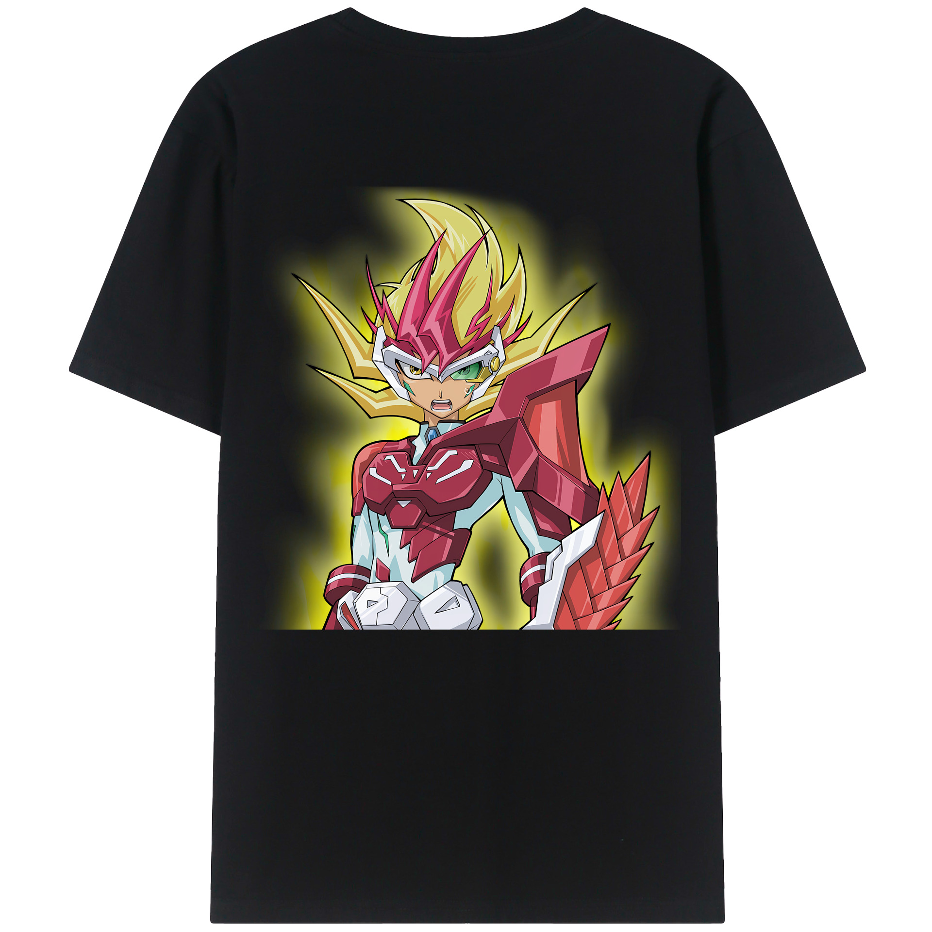 （画像用） 遊☆戯☆王 Yu-Gi-Oh! 綿100％ メンズ半袖Tシャツ（バックプリント） 通気性