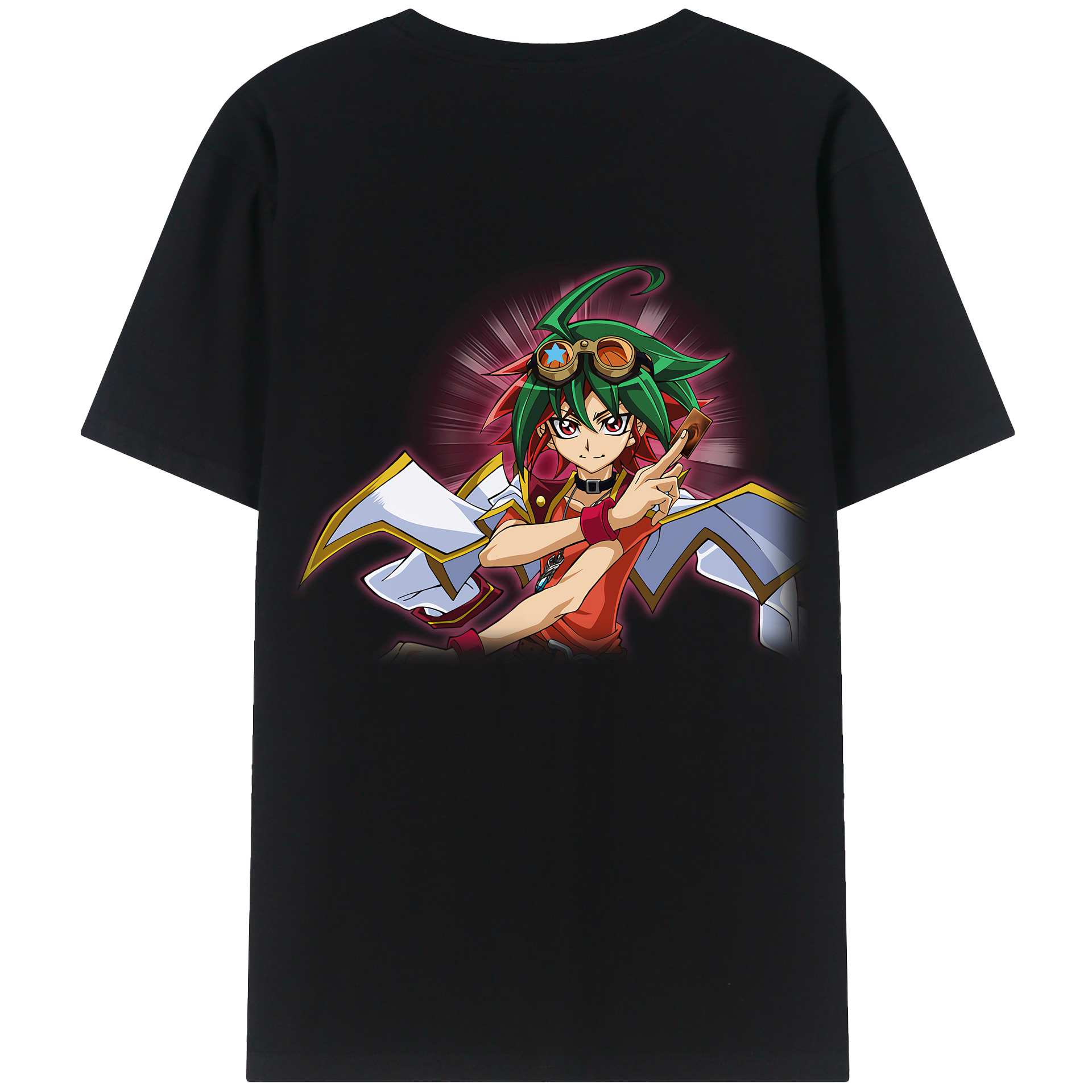 （画像用） 遊☆戯☆王 Yu-Gi-Oh! 綿100％ メンズ半袖Tシャツ（バックプリント） 通気性