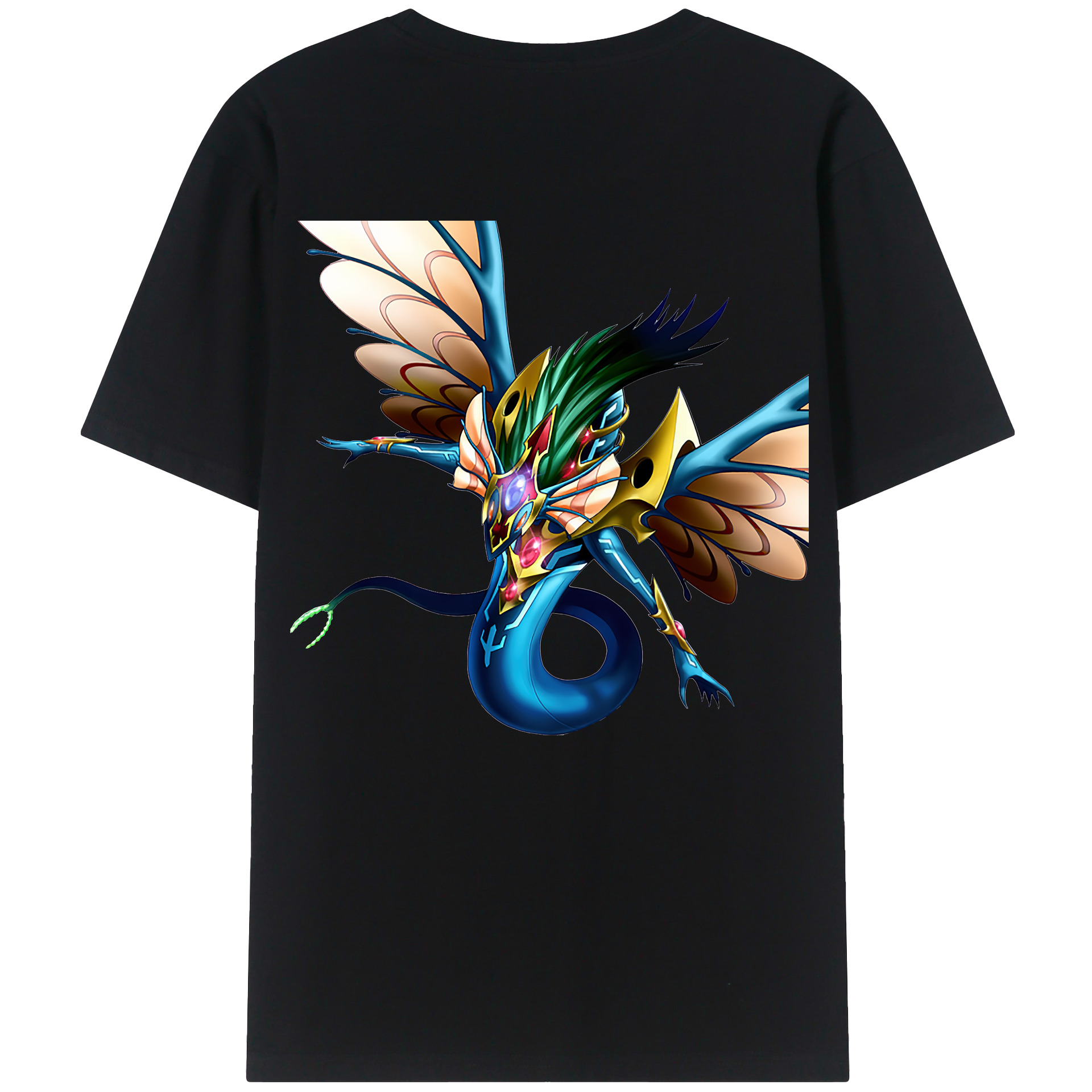 （画像用） 遊☆戯☆王 Yu-Gi-Oh! 綿100％ メンズ半袖Tシャツ（バックプリント） 通気性