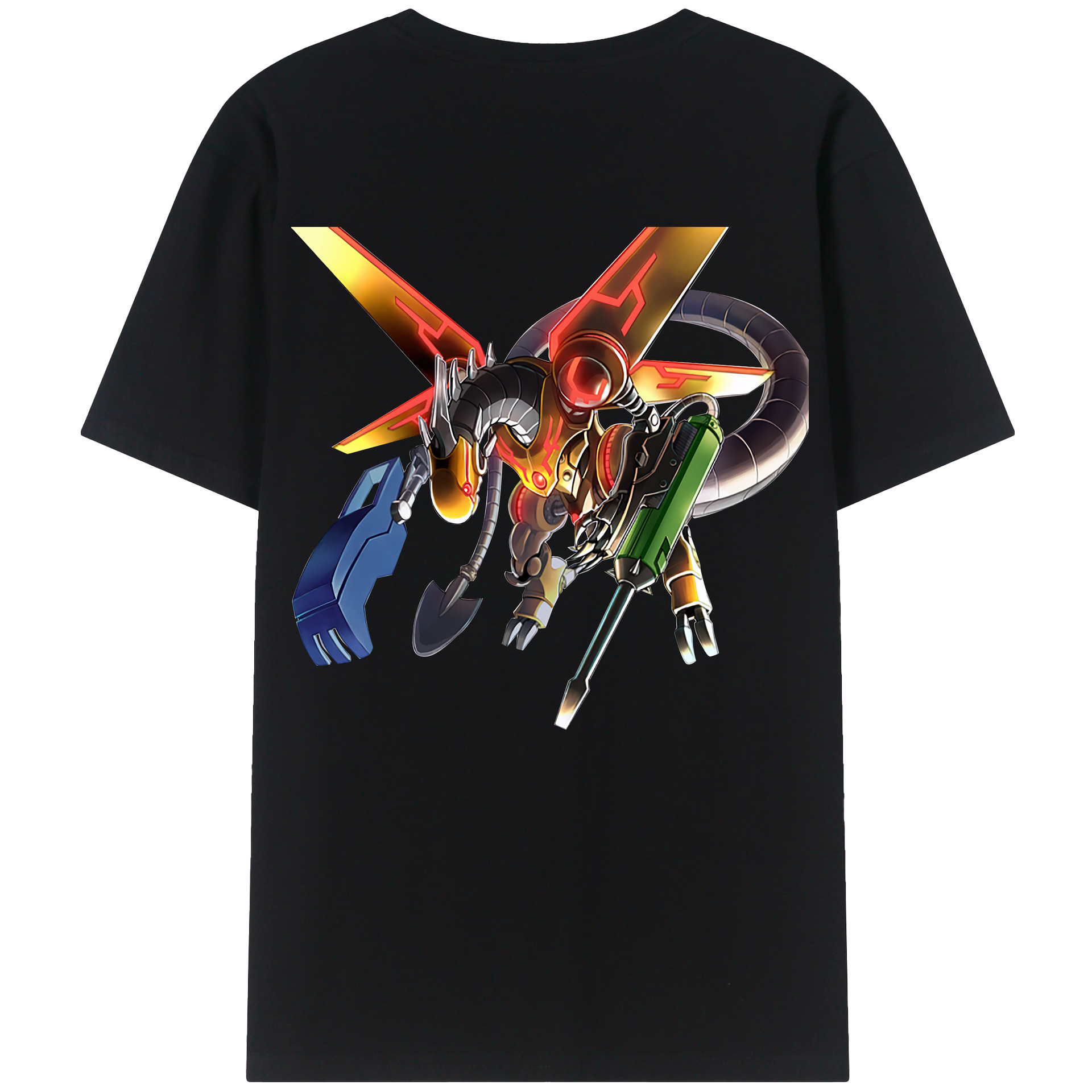 （画像用） 遊☆戯☆王 Yu-Gi-Oh! 綿100％ メンズ半袖Tシャツ（バックプリント） 通気性